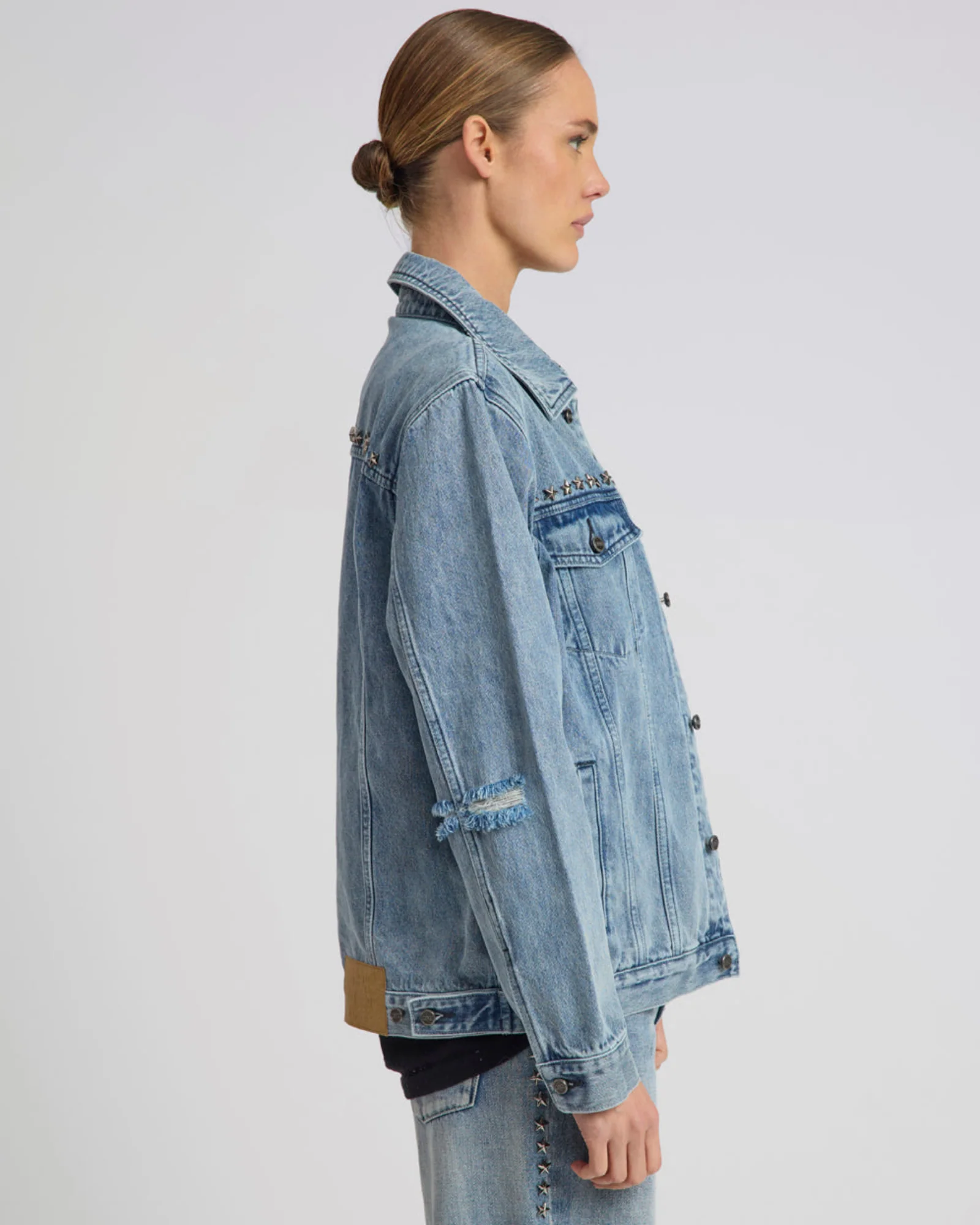 25th Anniversary Trucker Studded Denim Jacket - Salty Dog - Image 12