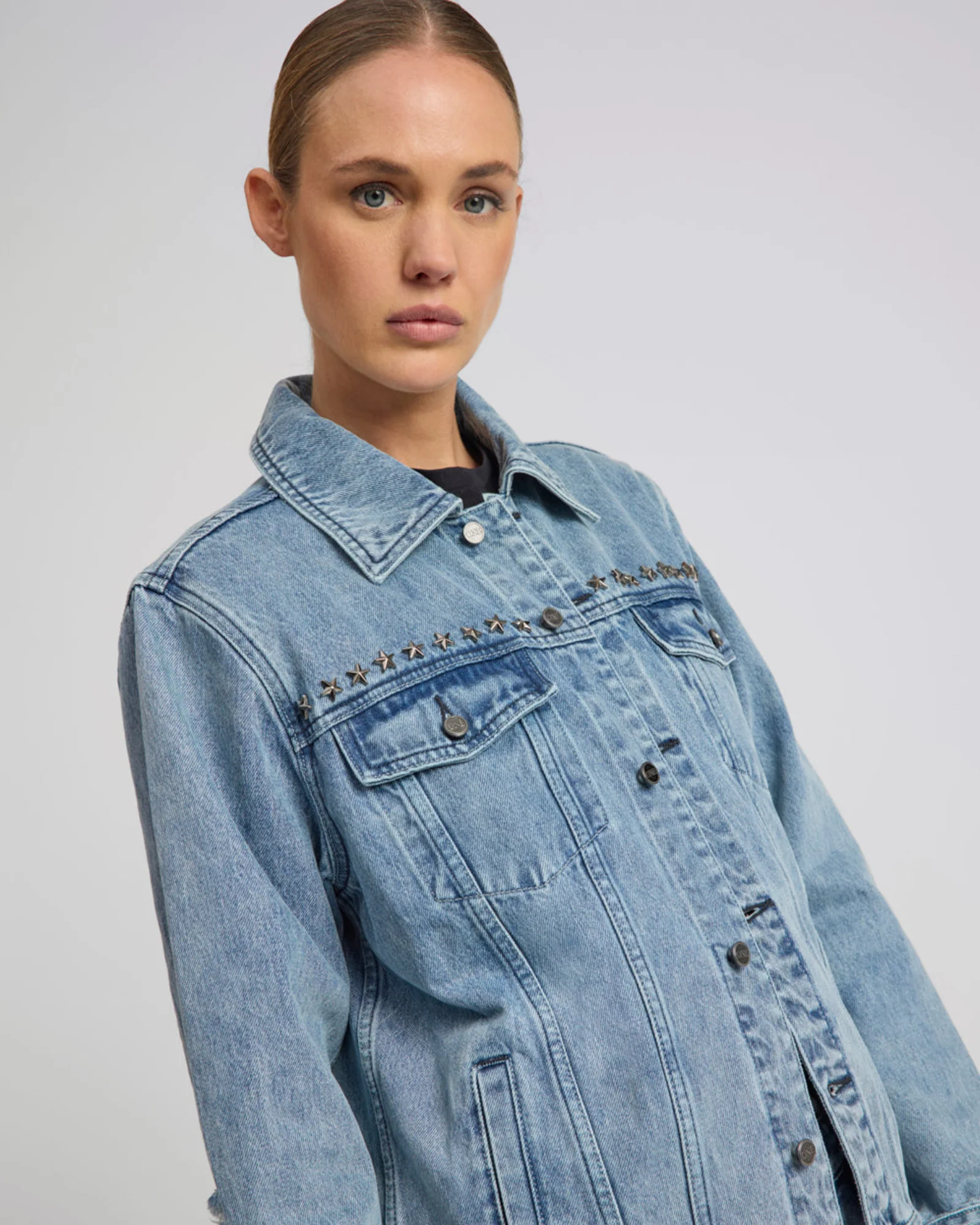 25th Anniversary Trucker Studded Denim Jacket - Salty Dog - Image 13