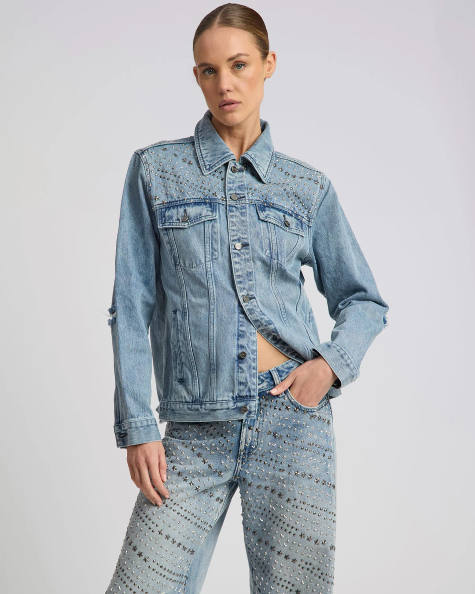 25th Anniversary Limited Edition Trucker Studded Denim Jacket - Salty Dog - Image 12