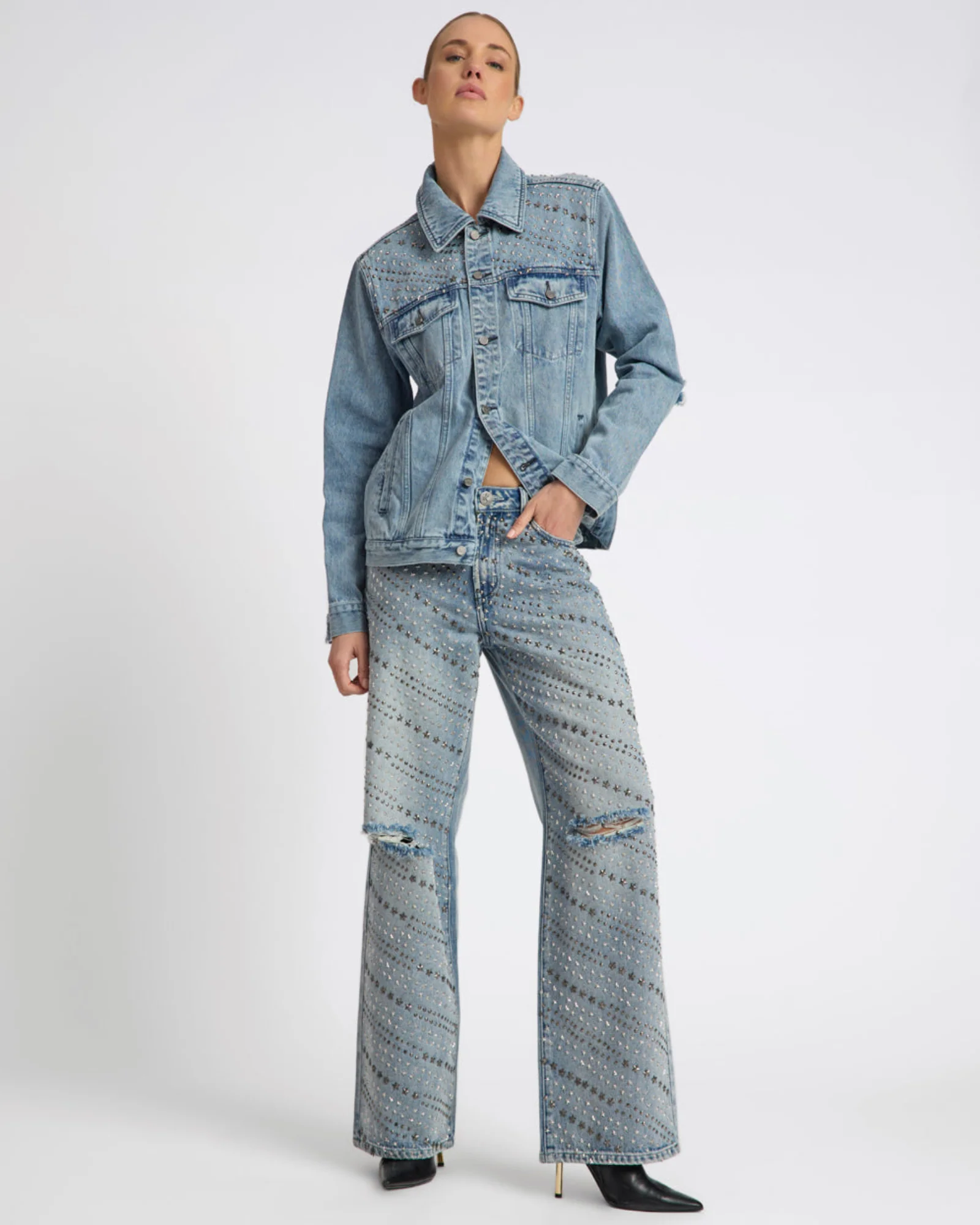 25th Anniversary Limited Edition Trucker Studded Denim Jacket - Salty Dog - Image 3