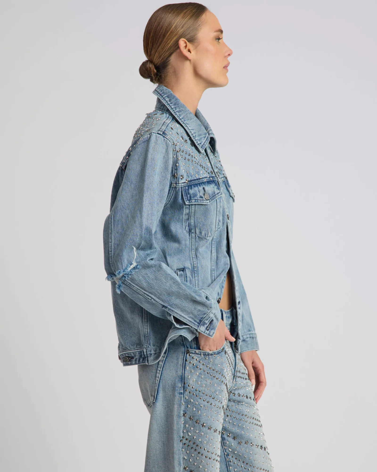 25th Anniversary Limited Edition Trucker Studded Denim Jacket - Salty Dog - Image 8