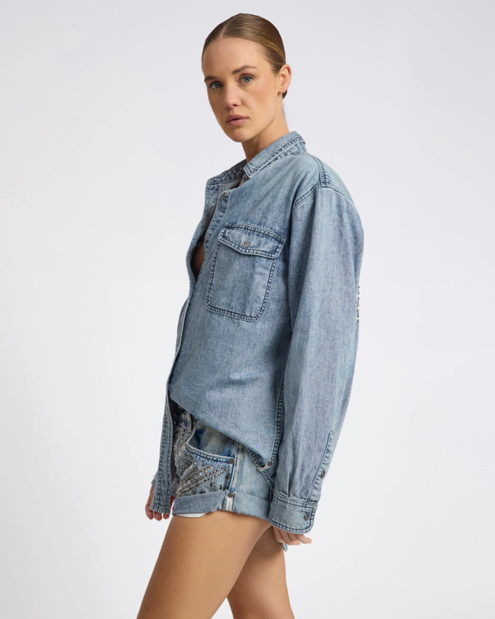 25th Anniversary Limited Edition Everyday Studded Denim Shirt - Salty Dog - Image 6