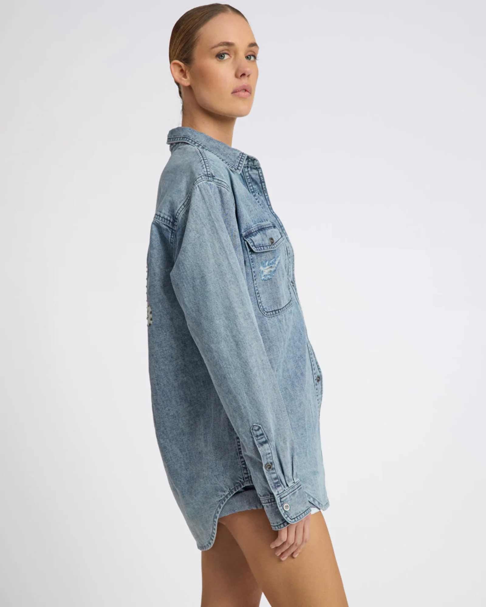 25th Anniversary Limited Edition Everyday Studded Denim Shirt - Salty Dog - Image 9
