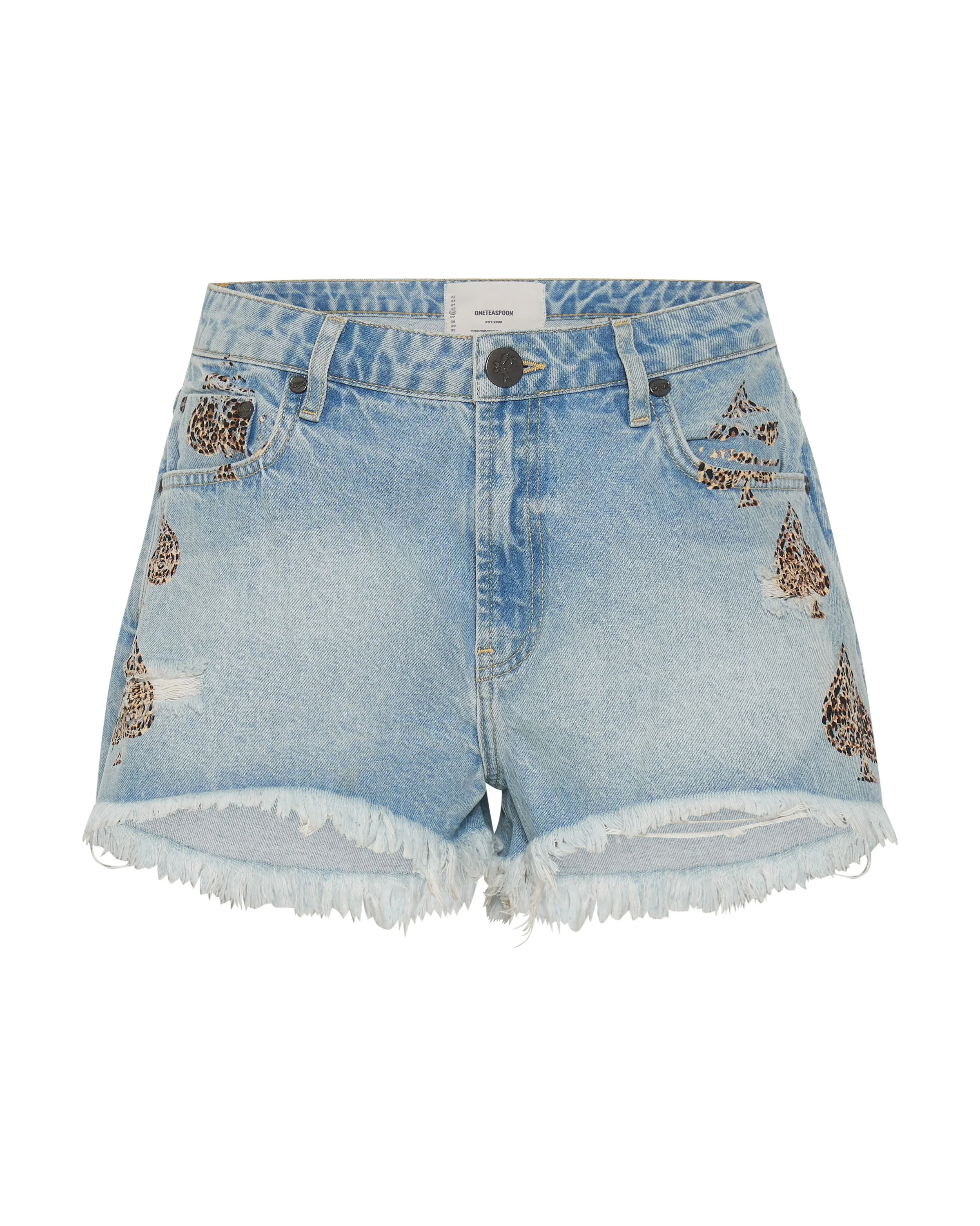 Truckers Mid Waist Relaxed Denim Shorts - Best Blue - Image 6