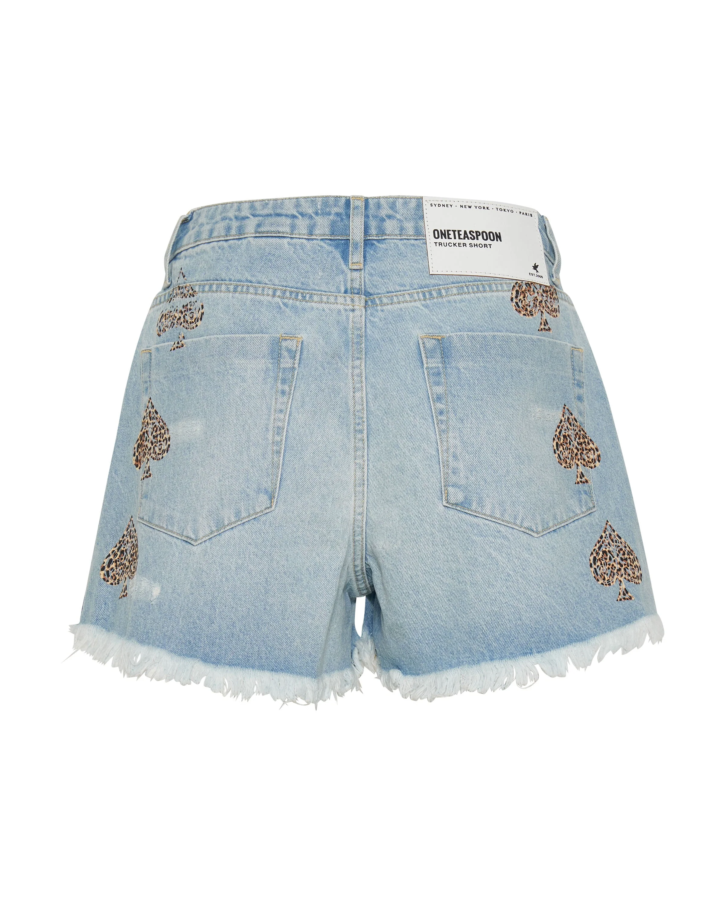 Truckers Mid Waist Relaxed Denim Shorts - Best Blue - Image 7