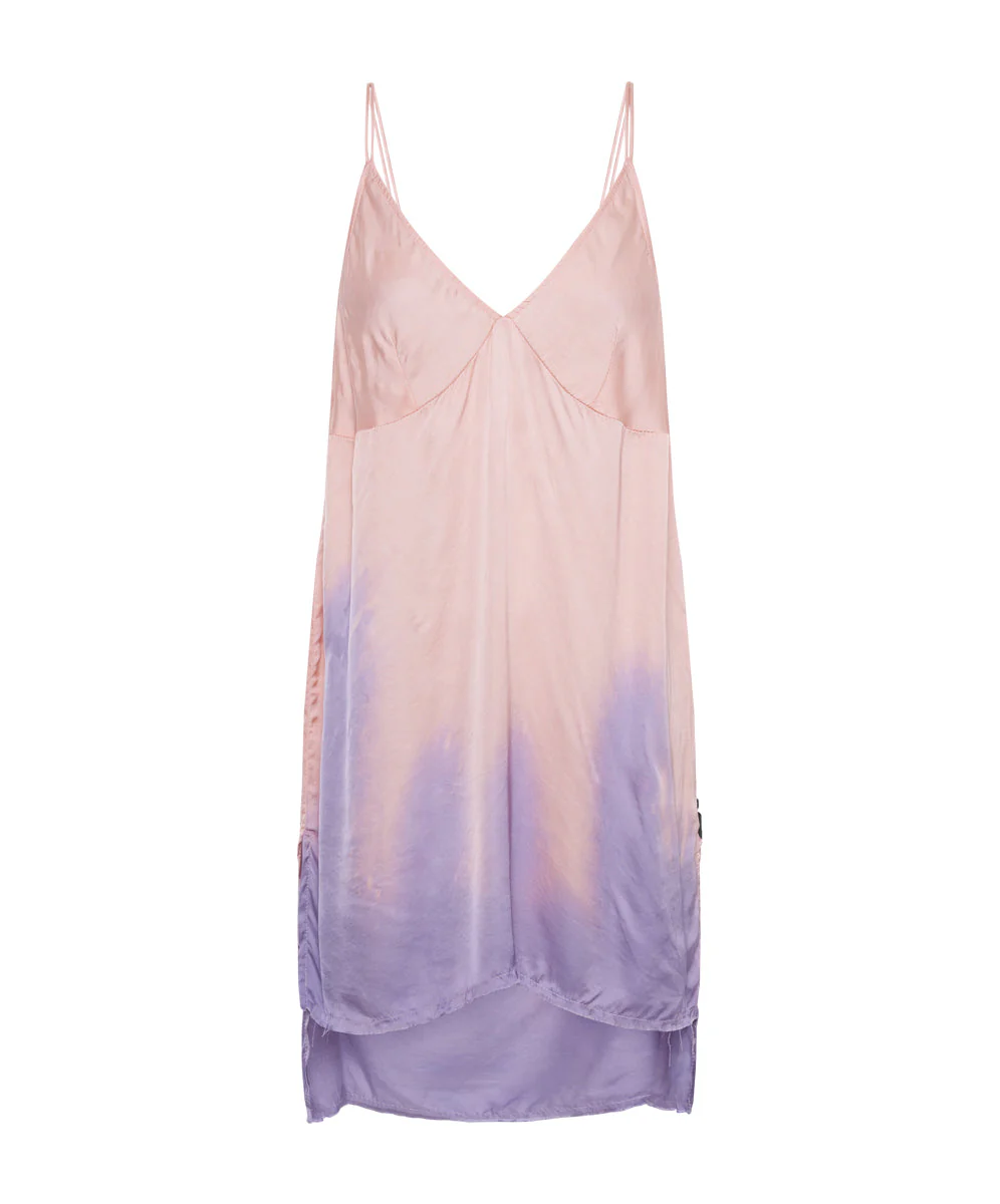 Acid Candy Dip Dye Mini Slip Dress - White - Image 6