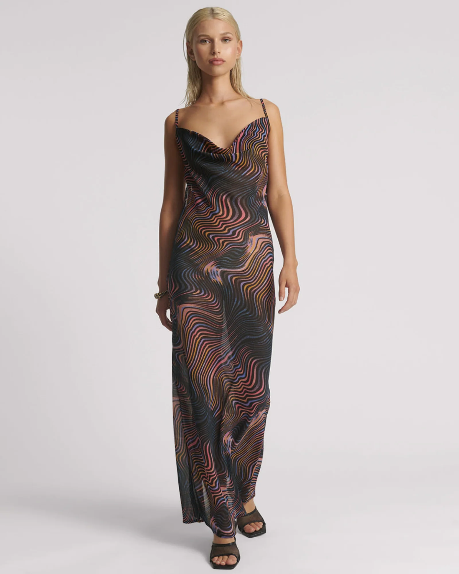 Jagger Long Slip Maxi Dress - Acid Trip