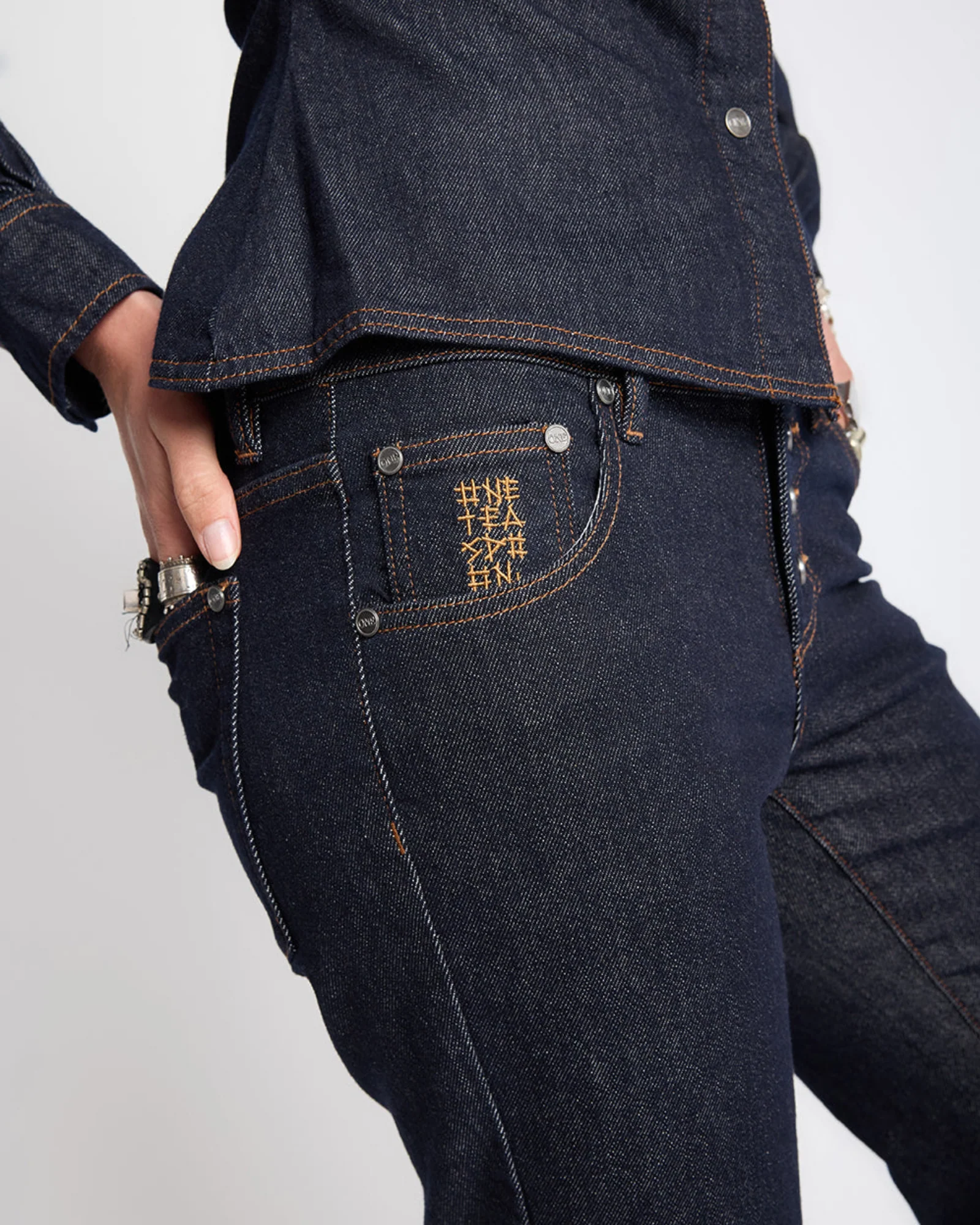 Alice Low Waist Bootcut Denim Jeans - Raw Indigo - Image 7