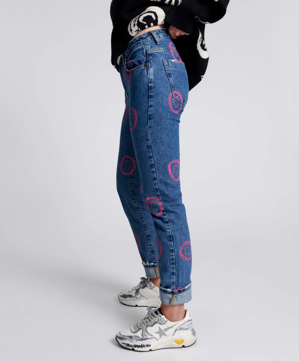 Awesome Baggies High Waist Straight Leg Denim Jeans - Rosewood - Image 4