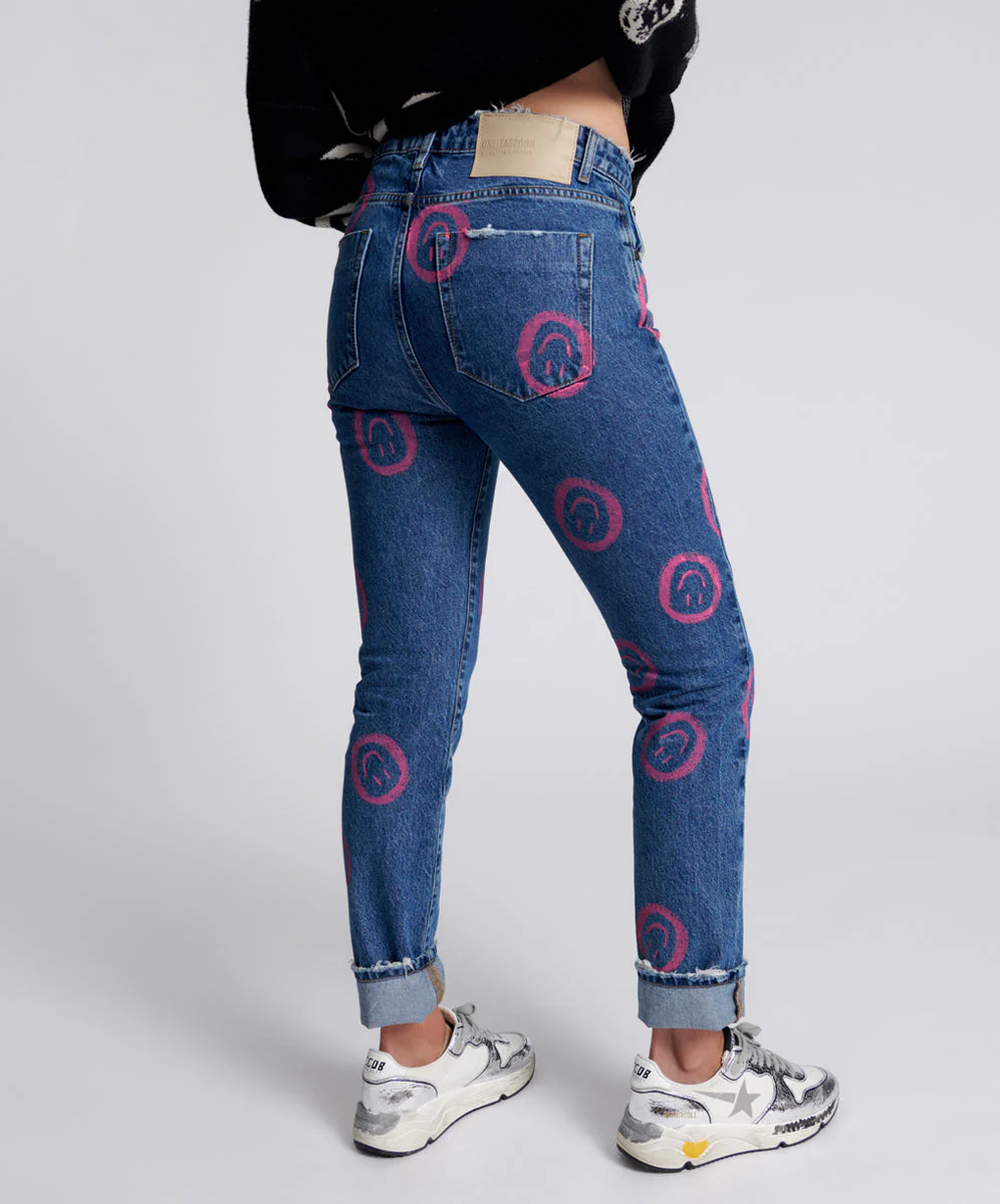 Awesome Baggies High Waist Straight Leg Denim Jeans - Rosewood - Image 5