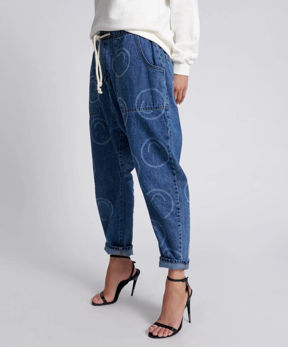 Shabby Kingpins Low Waist Boyfriend Denim Jeans - Rosewood - Image 4