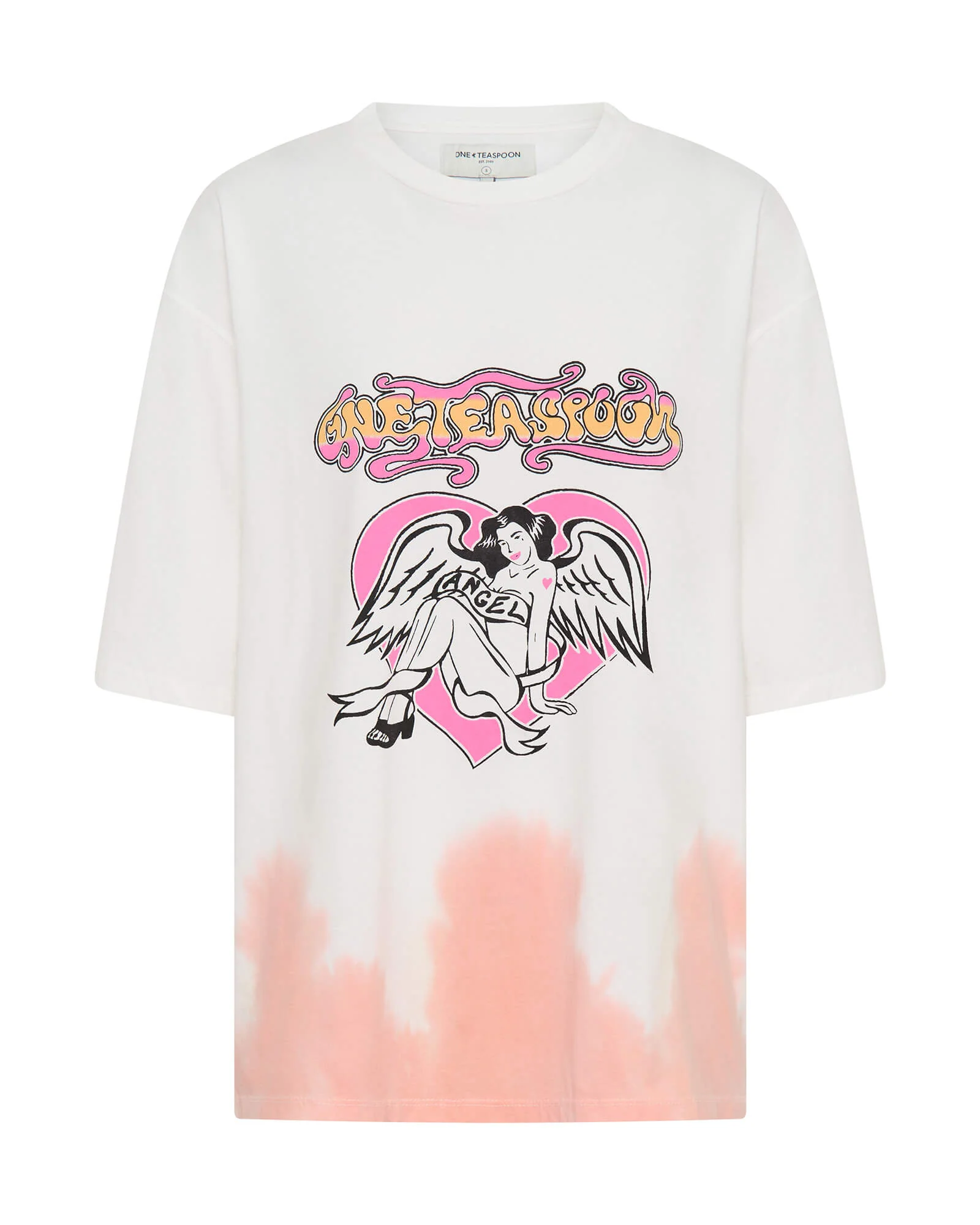 Angel Dip Dye Kobe Tee - Cream - Image 6