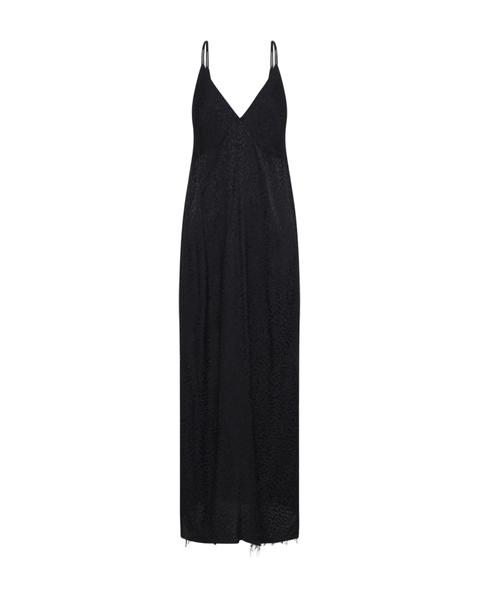 Animal Jaquard Maxi Slip Maxi Dress - Black - Image 6