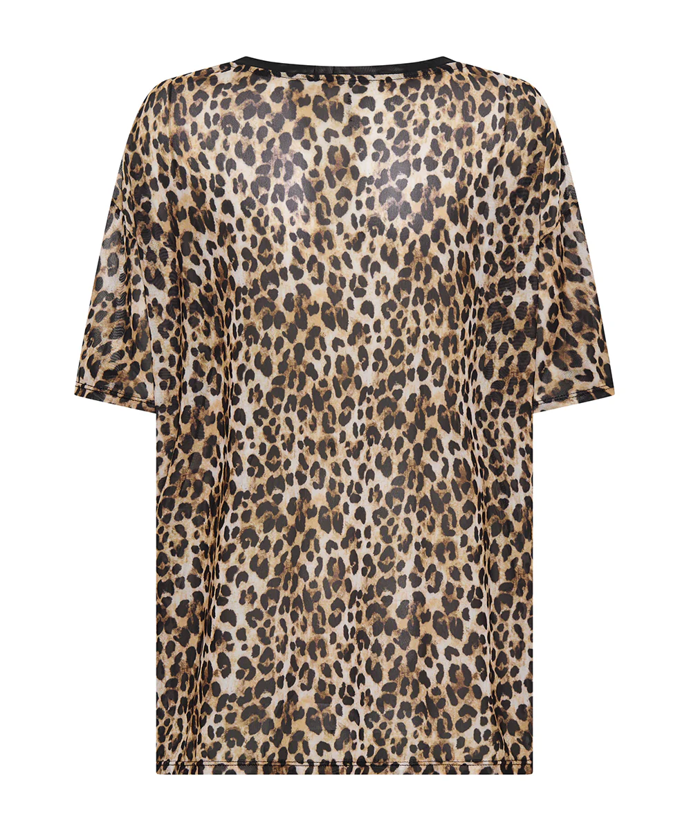 Printed Mesh Tee - Animal - Image 7