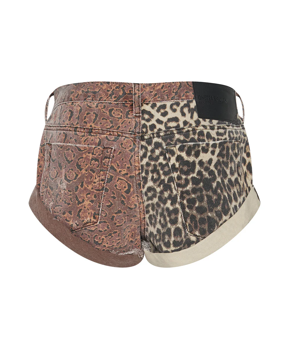 Bandits Low Waist Denim Shorts - Animal Saga Print - Image 7