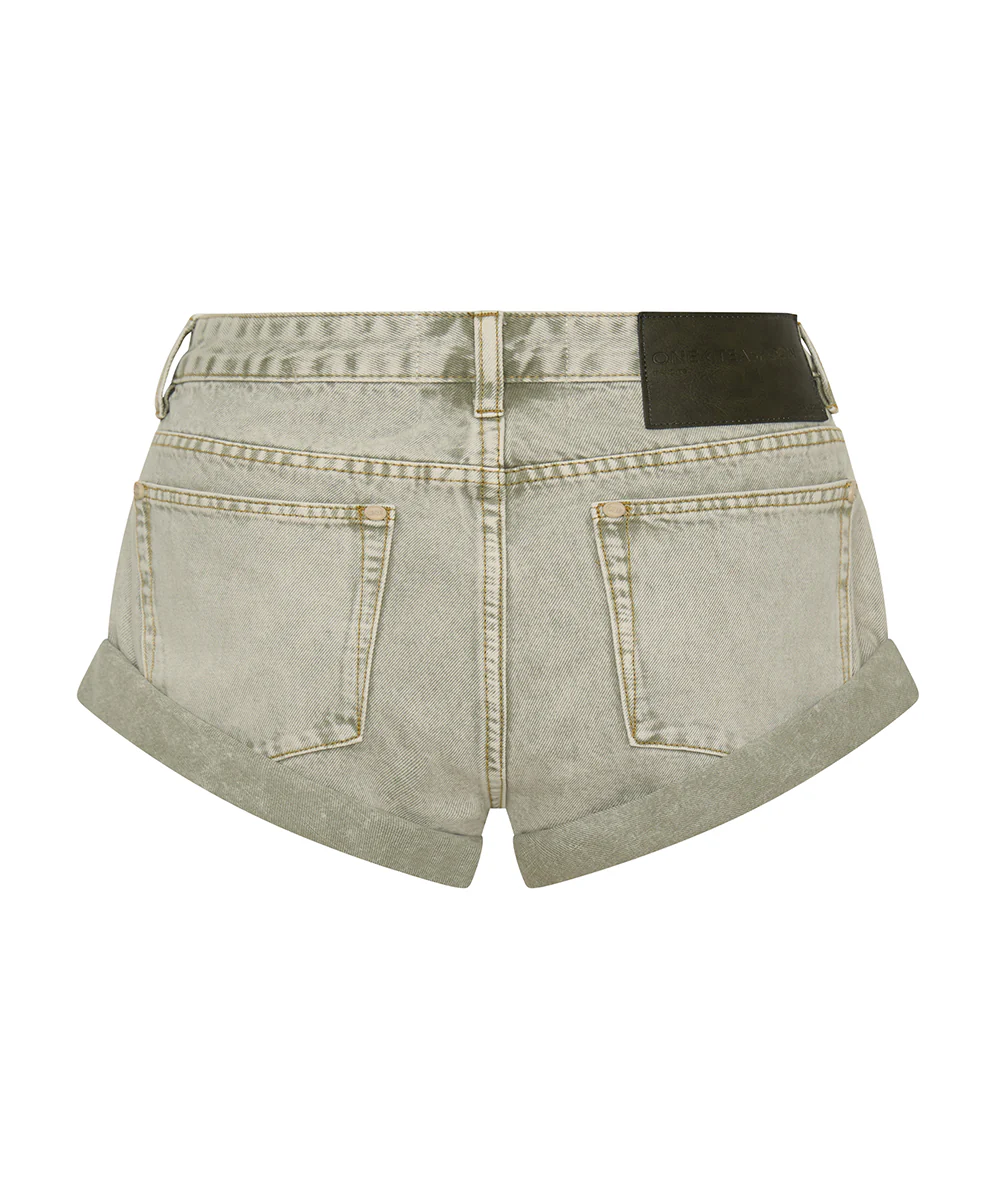 Bandits Low Waist Denim Shorts - Antique Khaki - Image 10