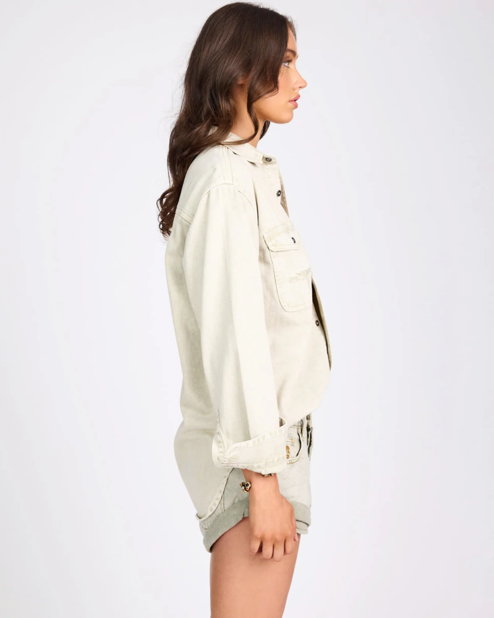 Everyday Denim Shirt - Antique White - Image 6