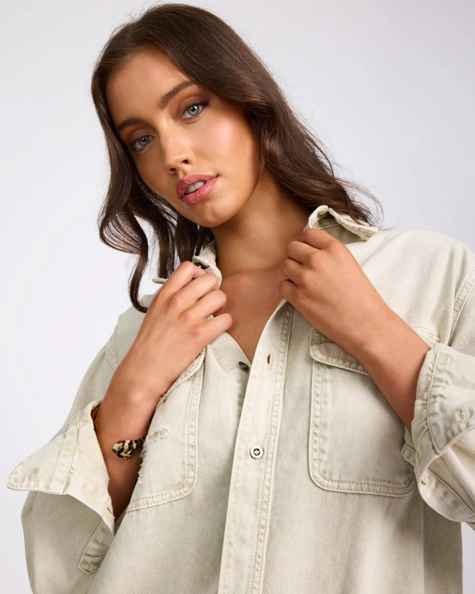 Everyday Denim Shirt - Antique White - Image 8