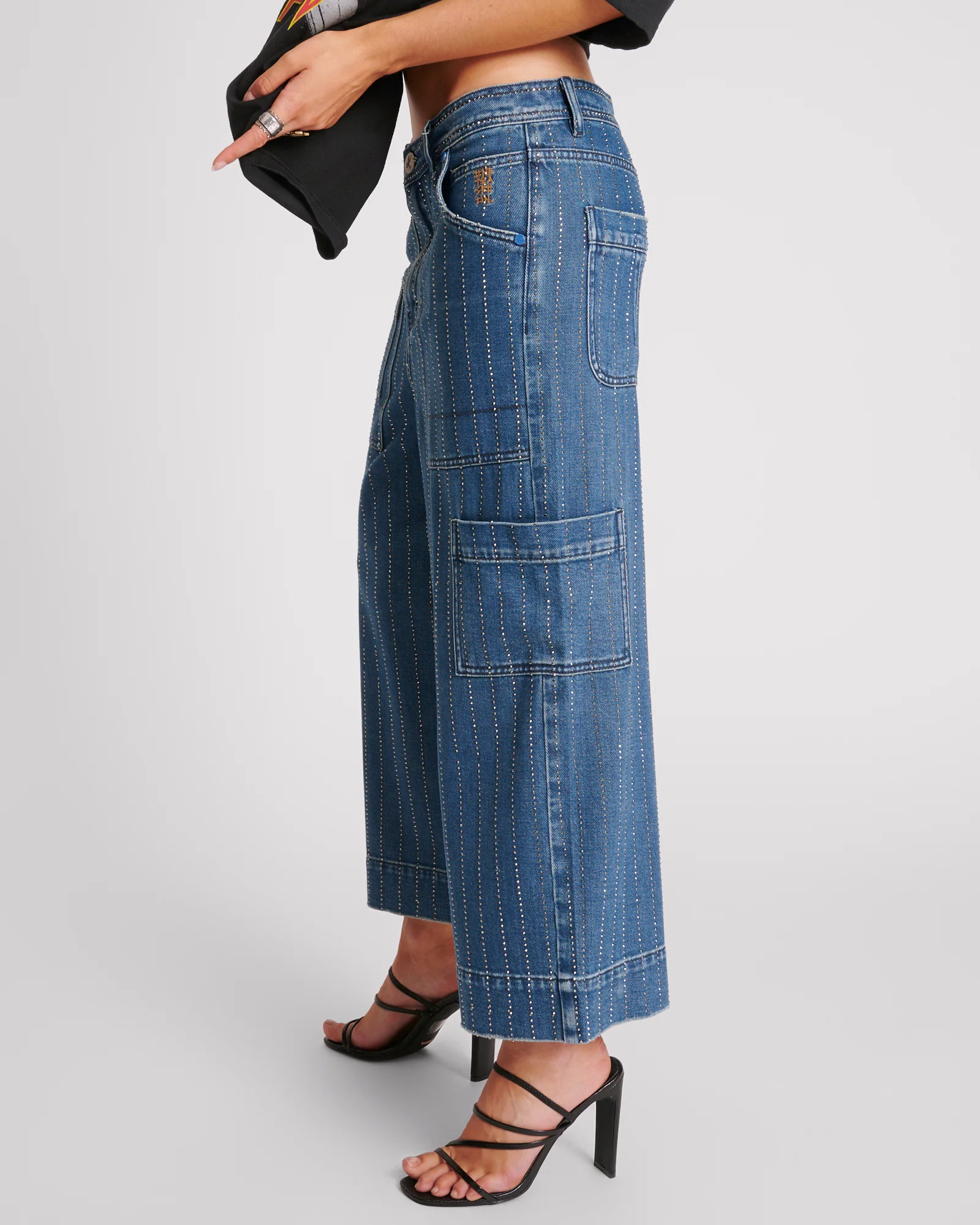Bad Boys High Waist Wide Leg Denim Jeans - Image 3