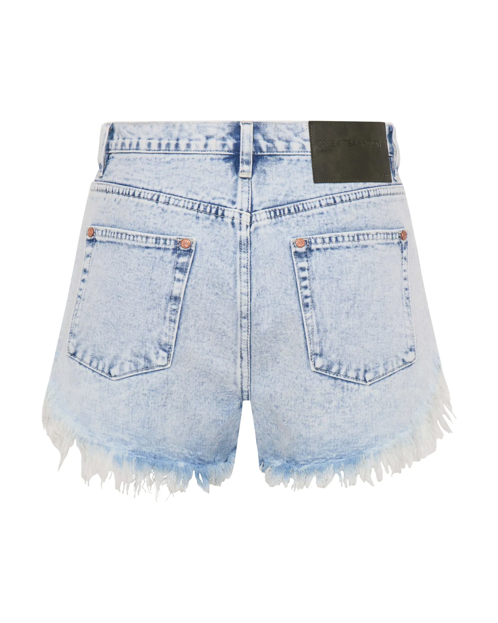 Outlaws Low Waist Mid Length Denim Shorts - Bahama Blue - Image 9