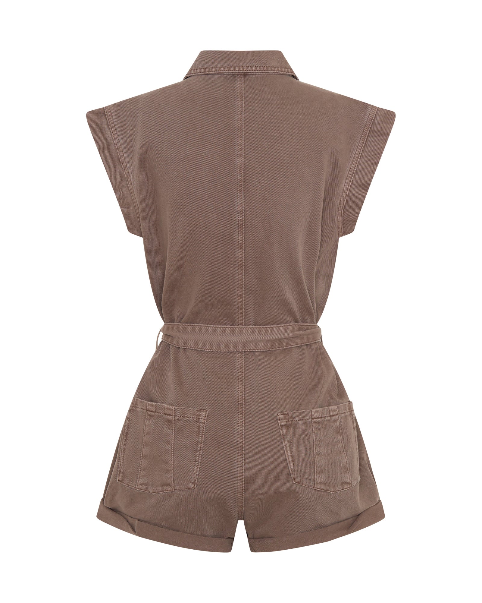 Bandit Aviator Mini Denim Jumpsuit - Espresso Brown - Image 11