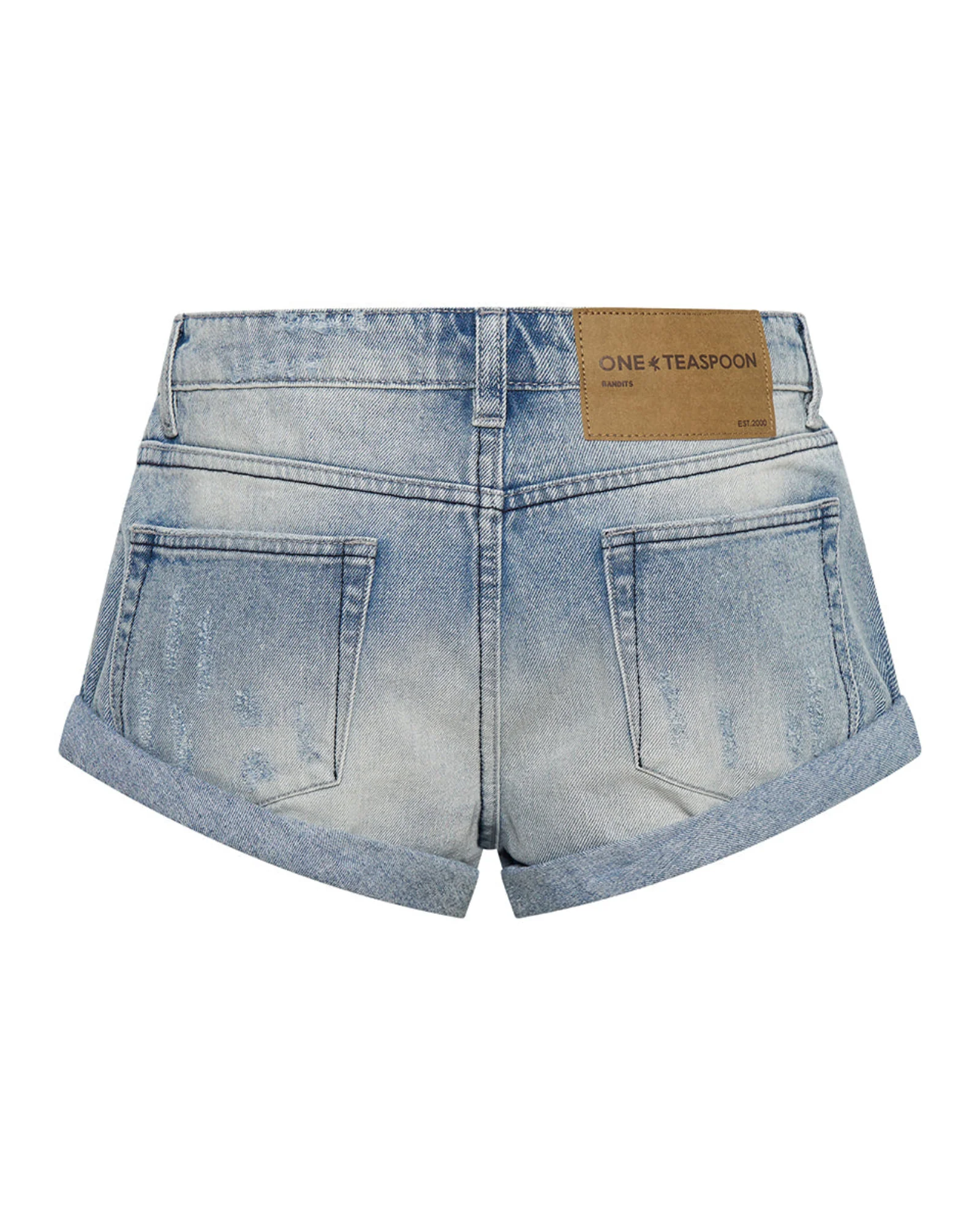 Bandits Low Waist Denim Shorts - Salty Dog Blue - Image 11