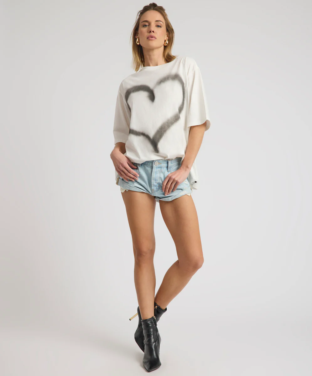 Bandits Heart Low Waist Denim Shorts - Sea Mist Love - Image 2