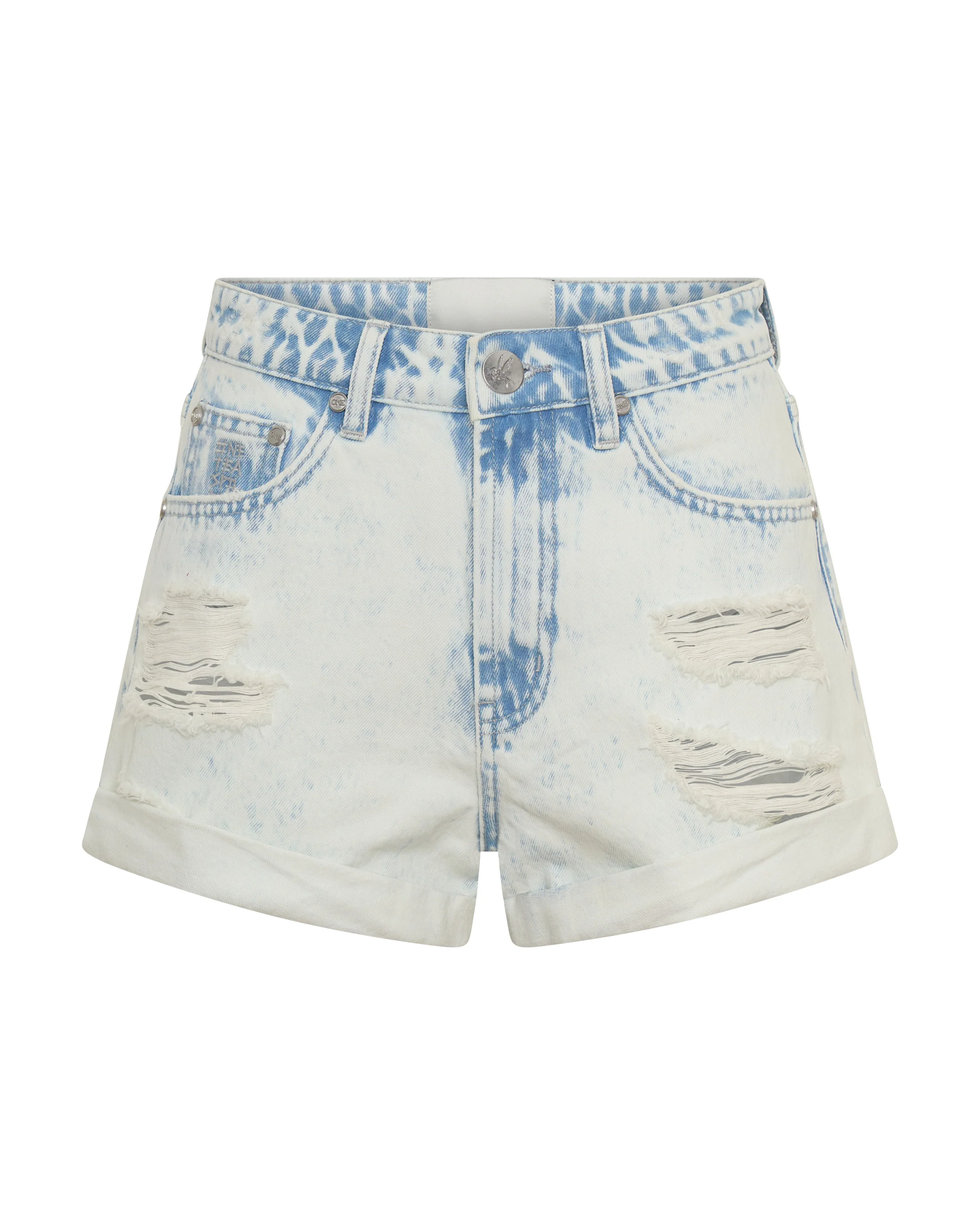 Bandits High Waist Denim Shorts - Beach Blue - Image 11