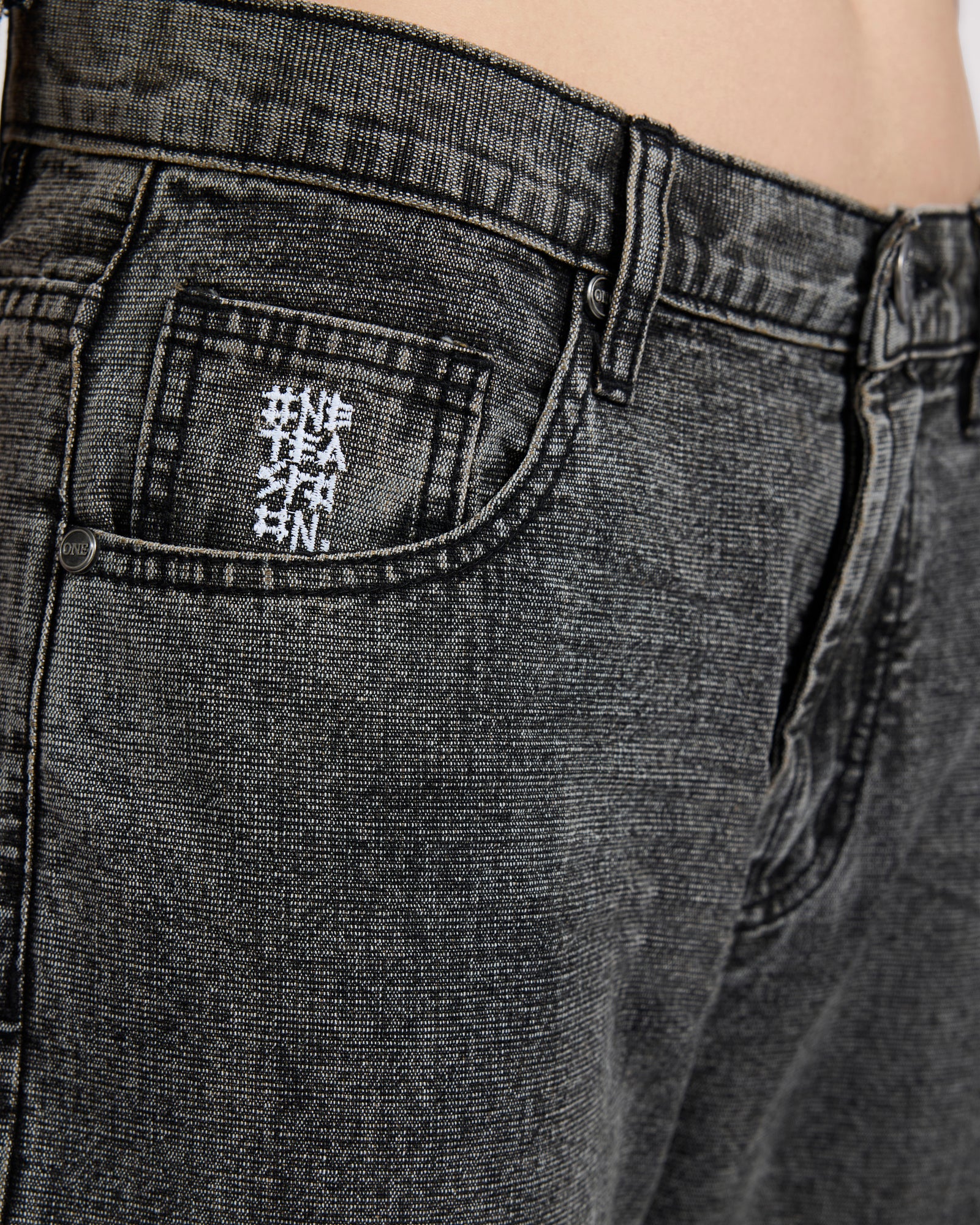 Bandits Low Waist Boyfriend Denim Jeans - Charcoal Black - Image 7