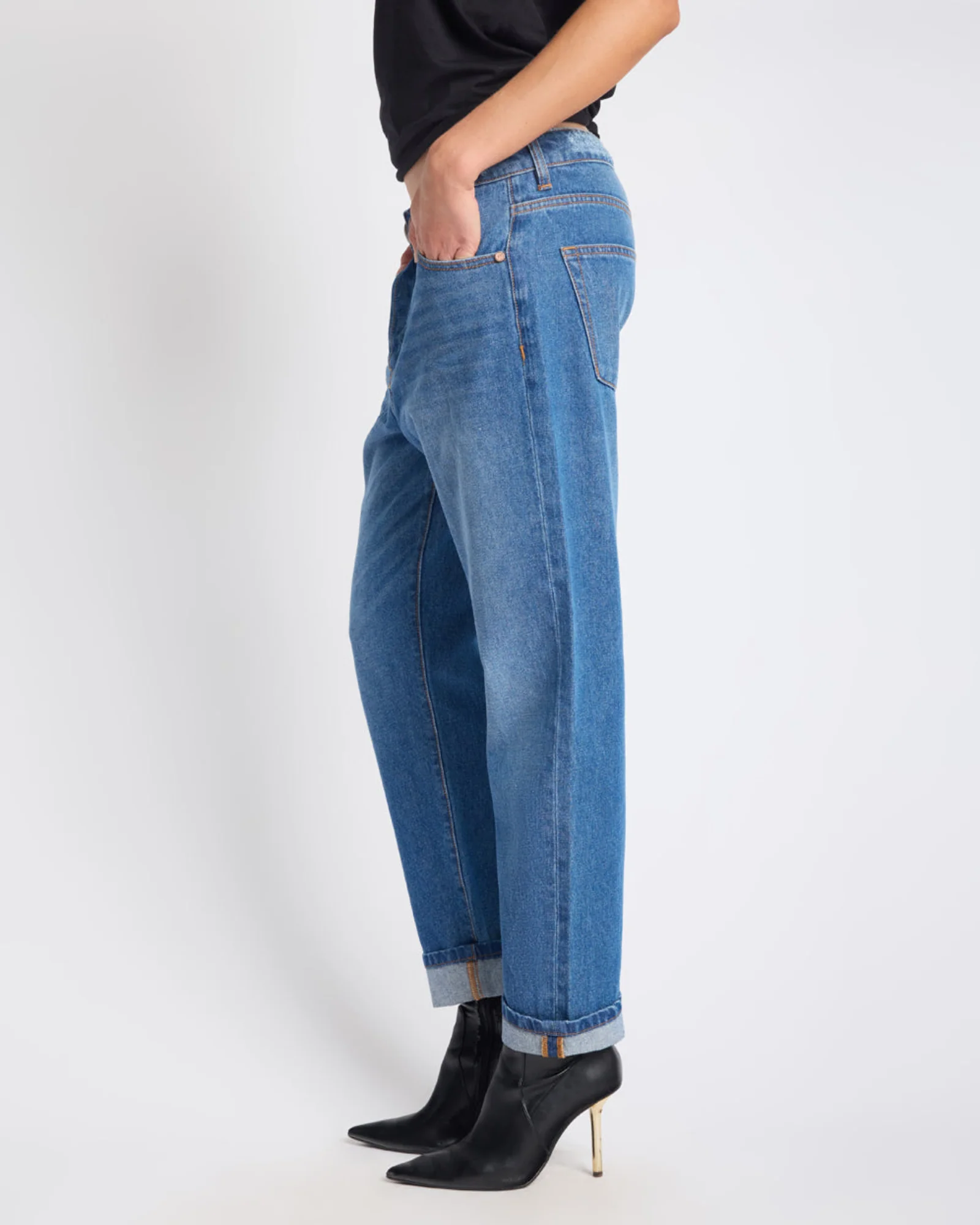 Bandits Low Waist Boyfriend Denim Jeans - Pacifica Blue - Image 4
