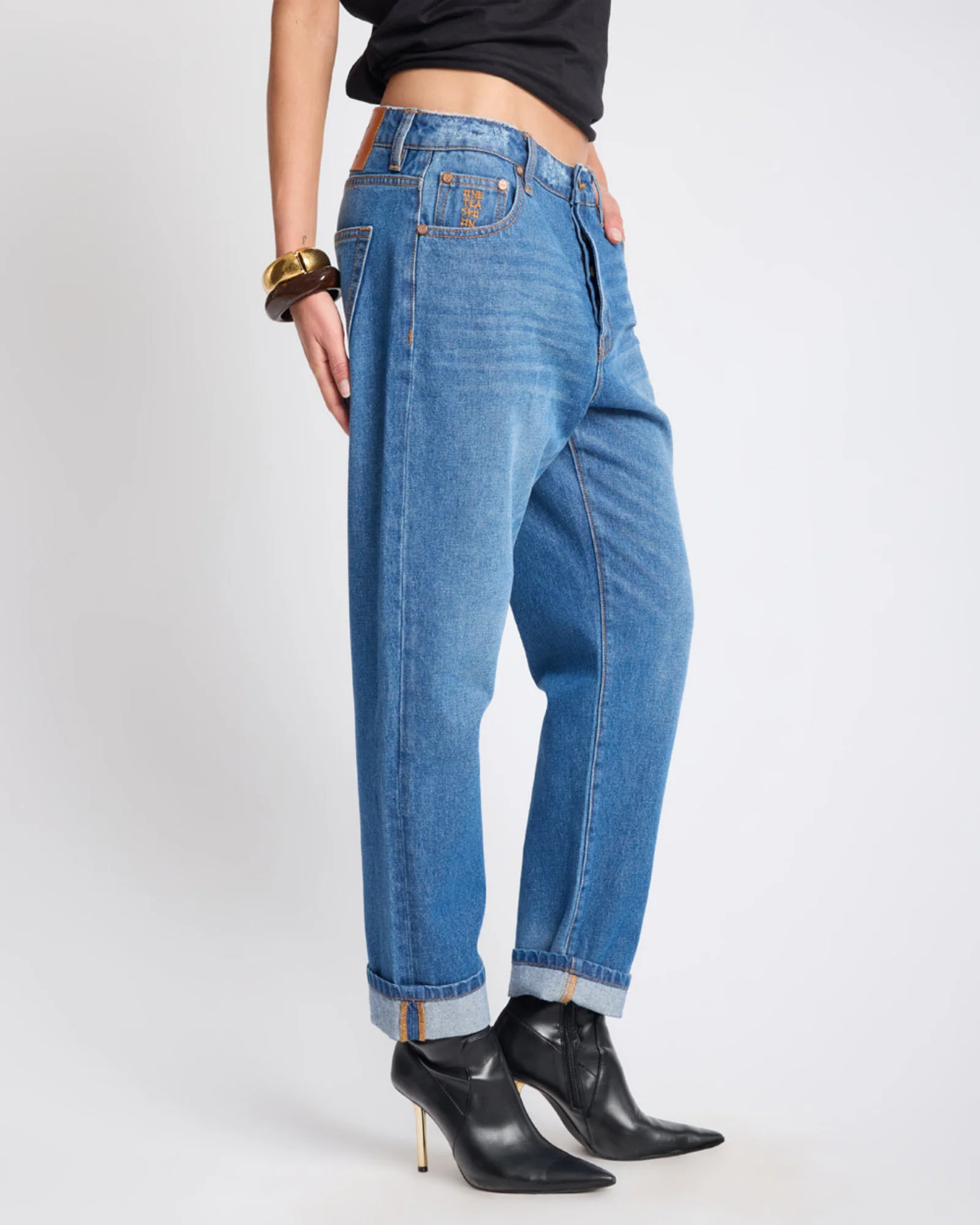Bandits Low Waist Boyfriend Denim Jeans - Pacifica Blue - Image 6