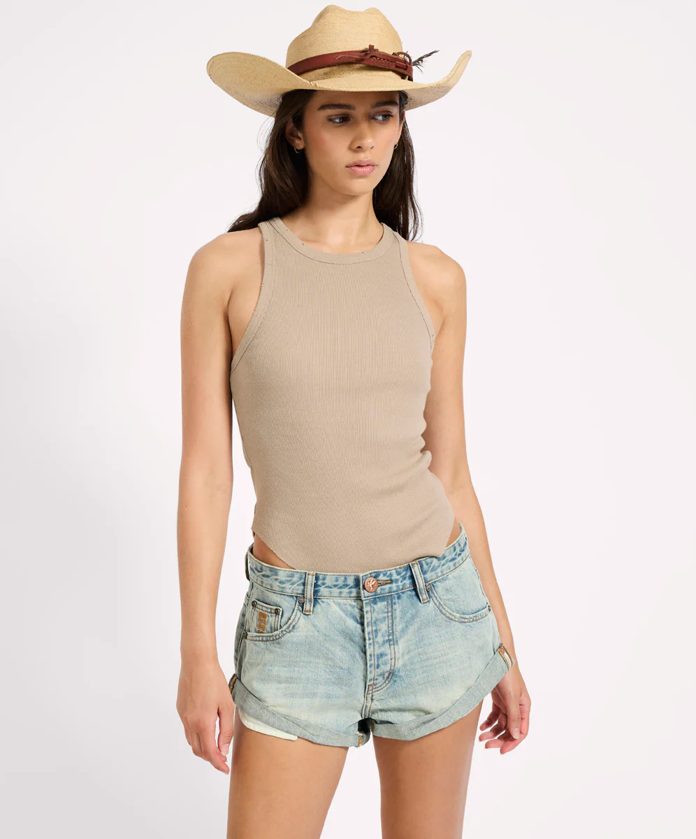 Bandits Low Waist Denim Shorts - Sunkissed Blue - Image 3