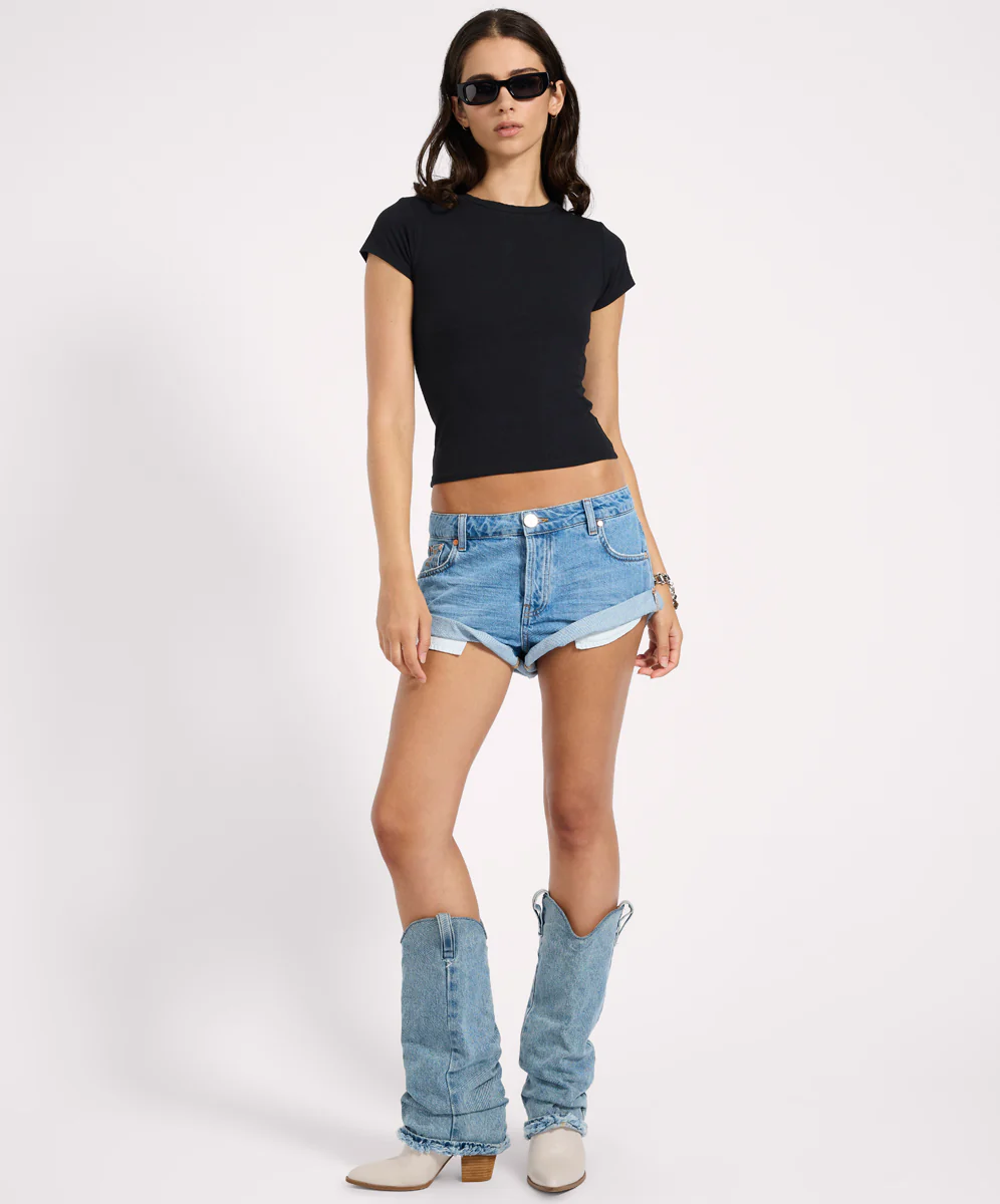 Bandits Low Waist Denim Shorts - New Blue - Image 10