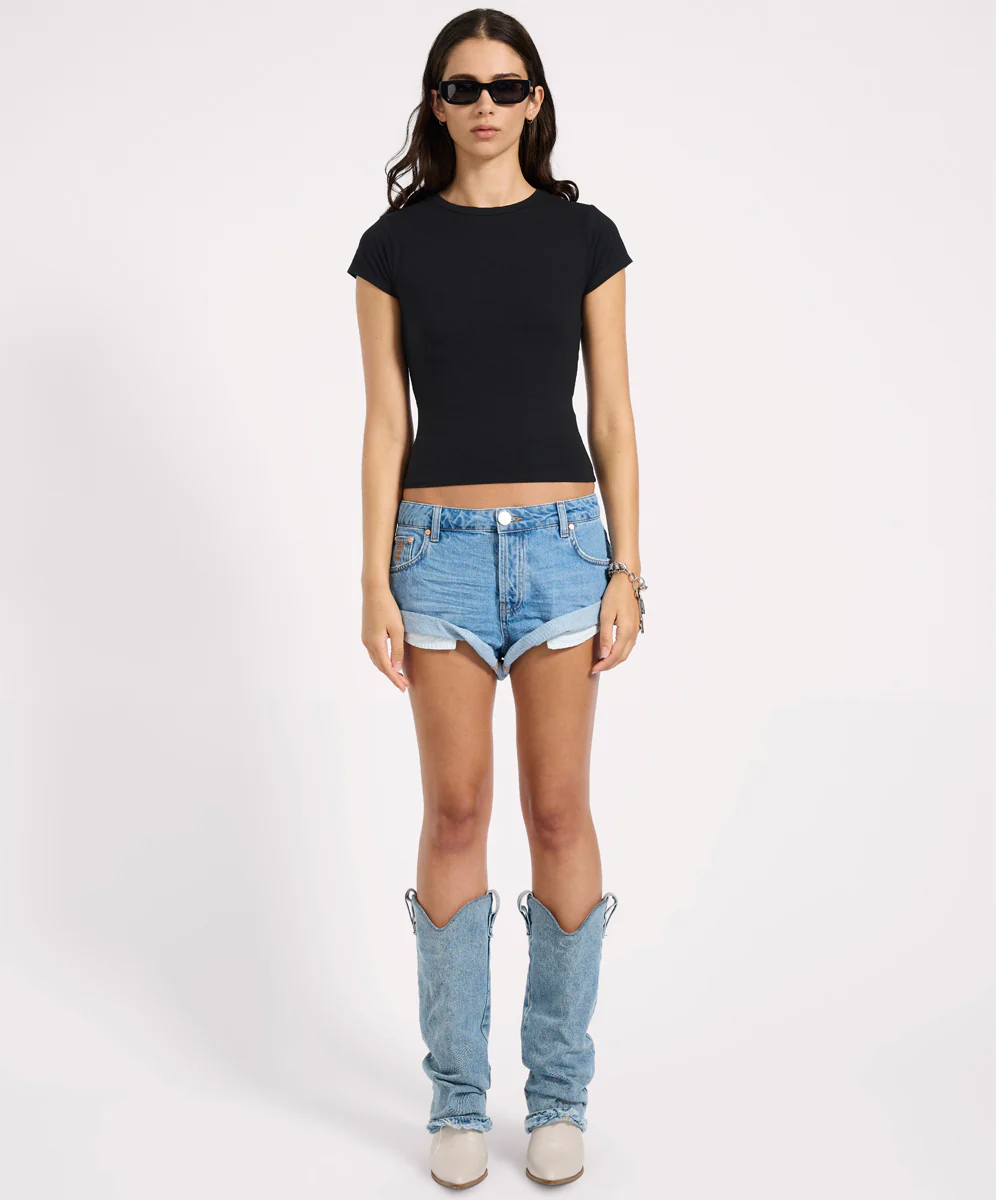 Bandits Low Waist Denim Shorts - New Blue - Image 2
