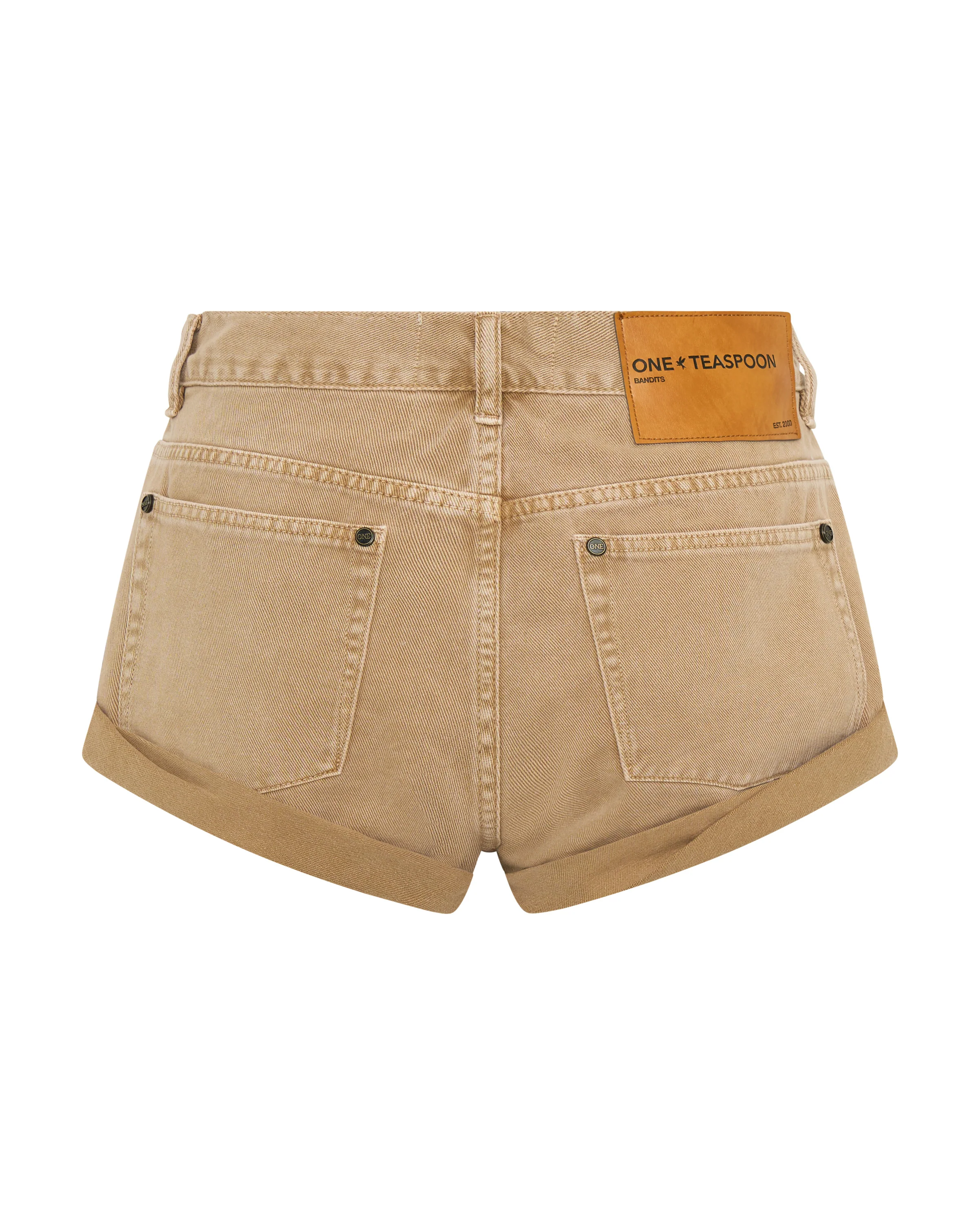 Bandits Low Waist Denim Shorts - Warm Tan - Image 11