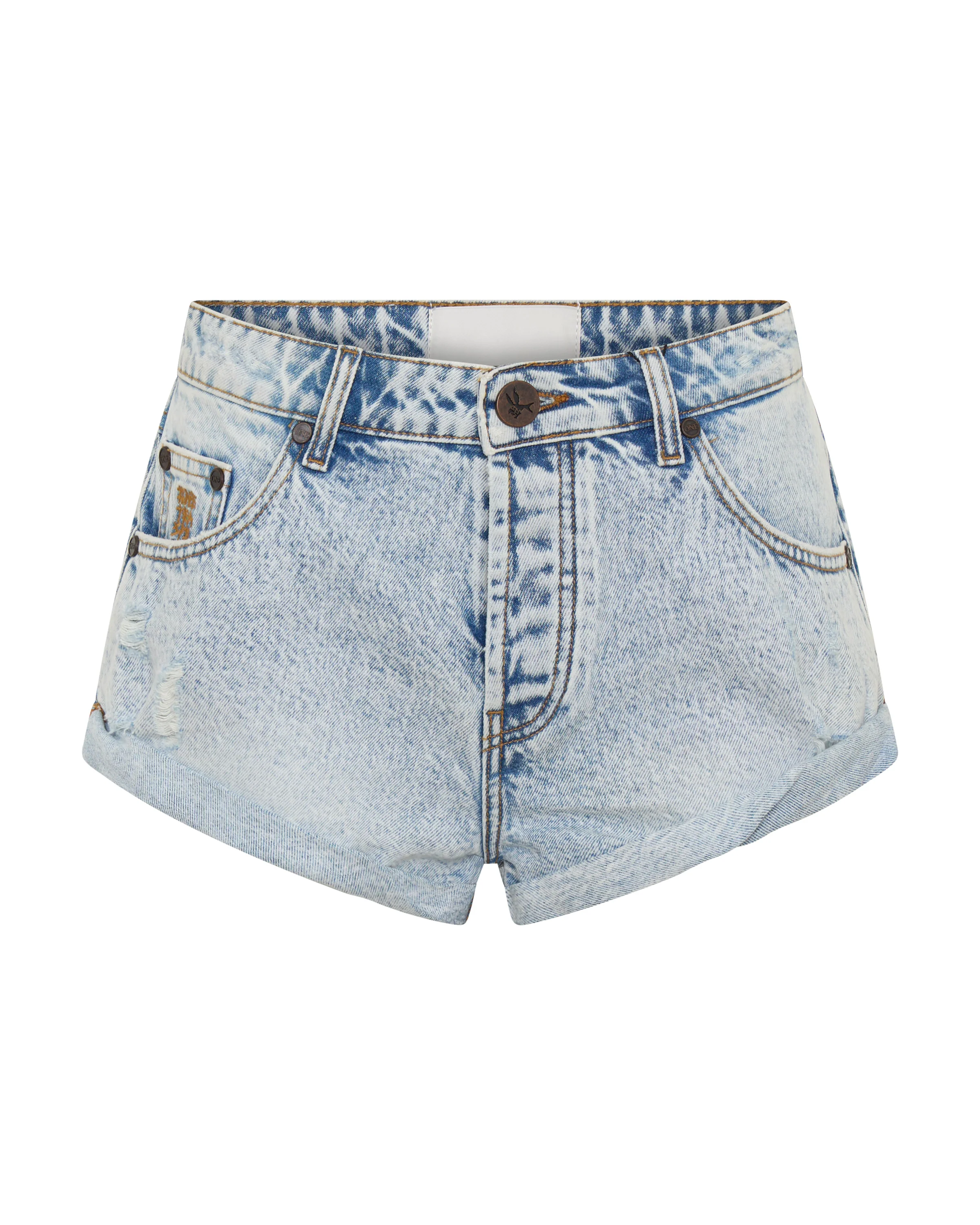Bandits Low Waist Denim Shorts - Whisper Blue - Image 12