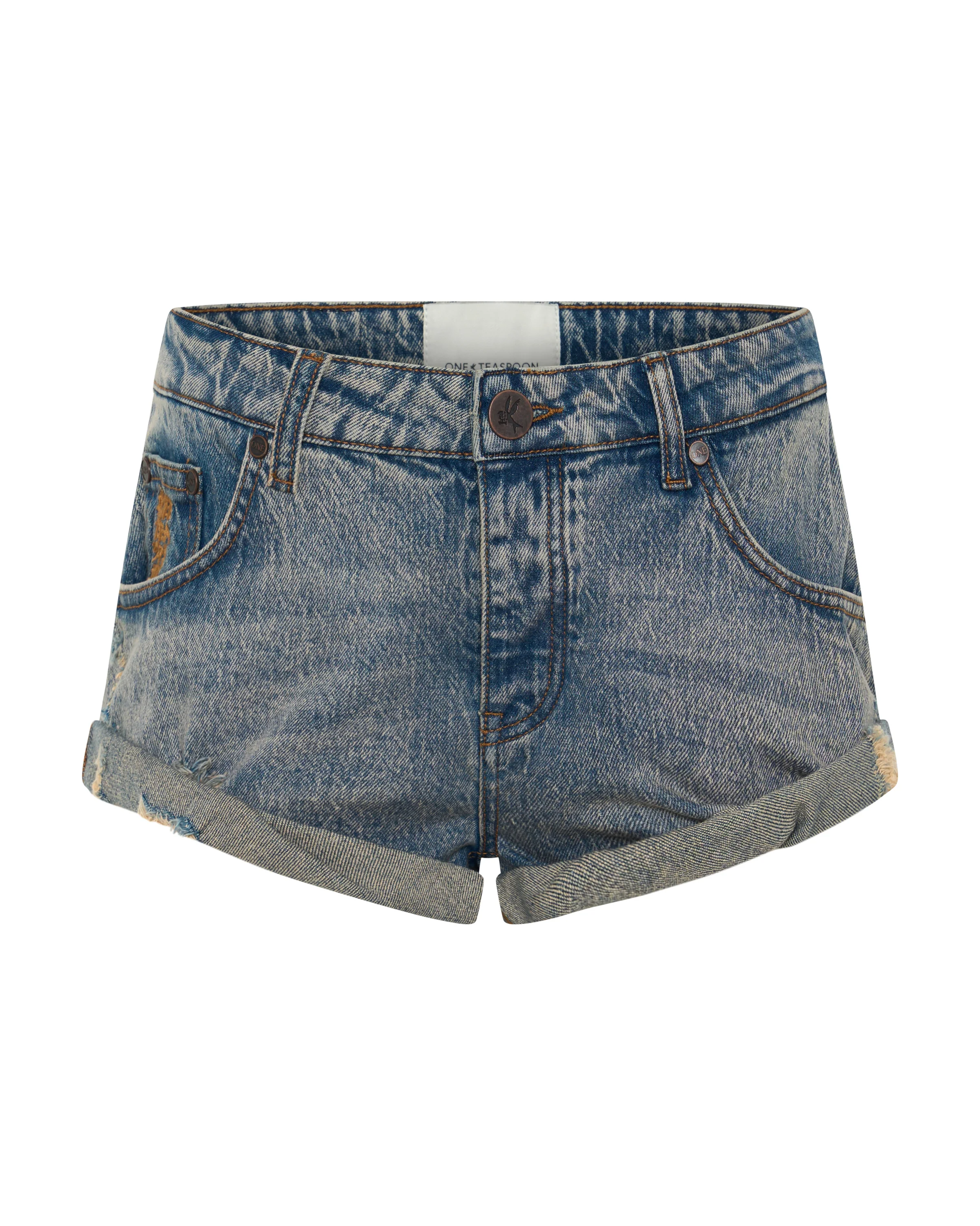 Bandits Low Waist Denim Shorts - Cloud Blue - Image 9