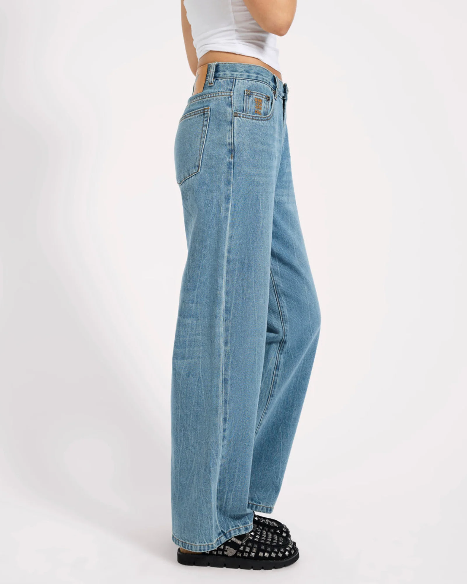 Baxters Mid Waist Wide Leg Denim Jeans - Blue Crush - Image 7