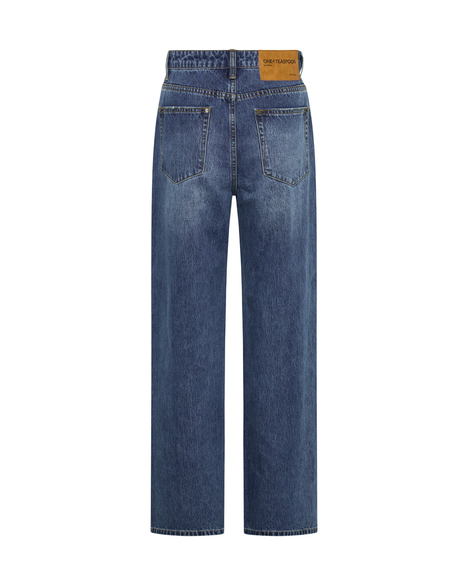 Baxters Mid Waist Wide Leg Denim Jeans - Blue Love - Image 10