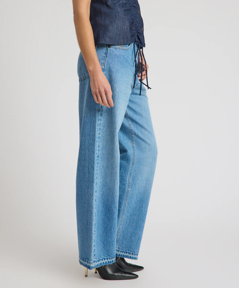 Baxters Mid Waist Wide Leg Denim Jeans - Endless Summer Blue - Image 4