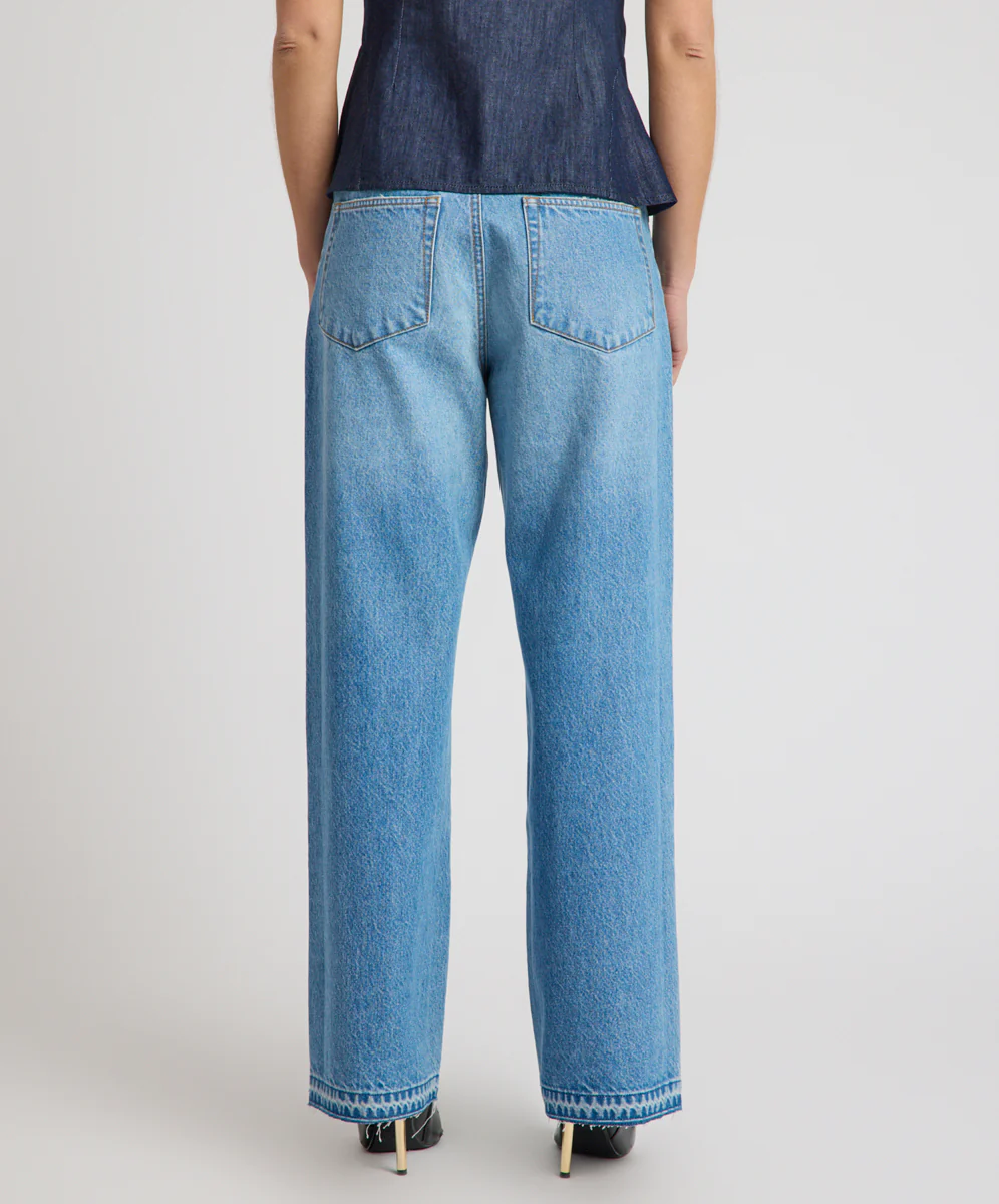 Baxters Mid Waist Wide Leg Denim Jeans - Endless Summer Blue - Image 5