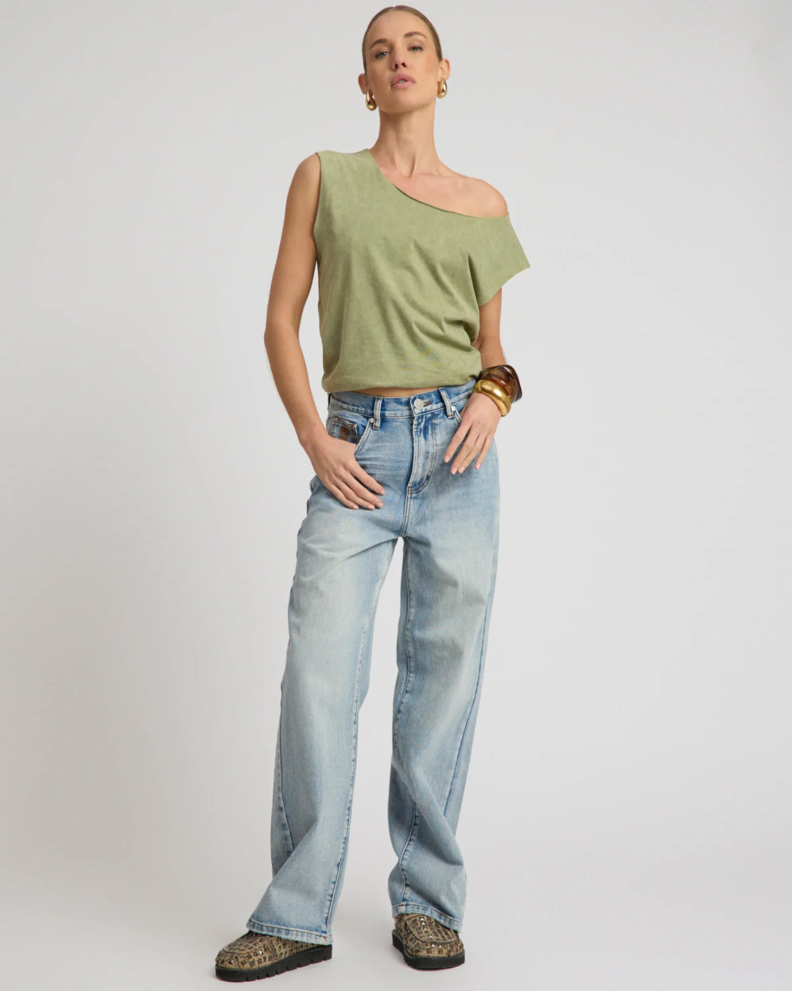 Baxters Mid Waist Wide Leg Denim Jeans - Hendrixe Blue - Image 9