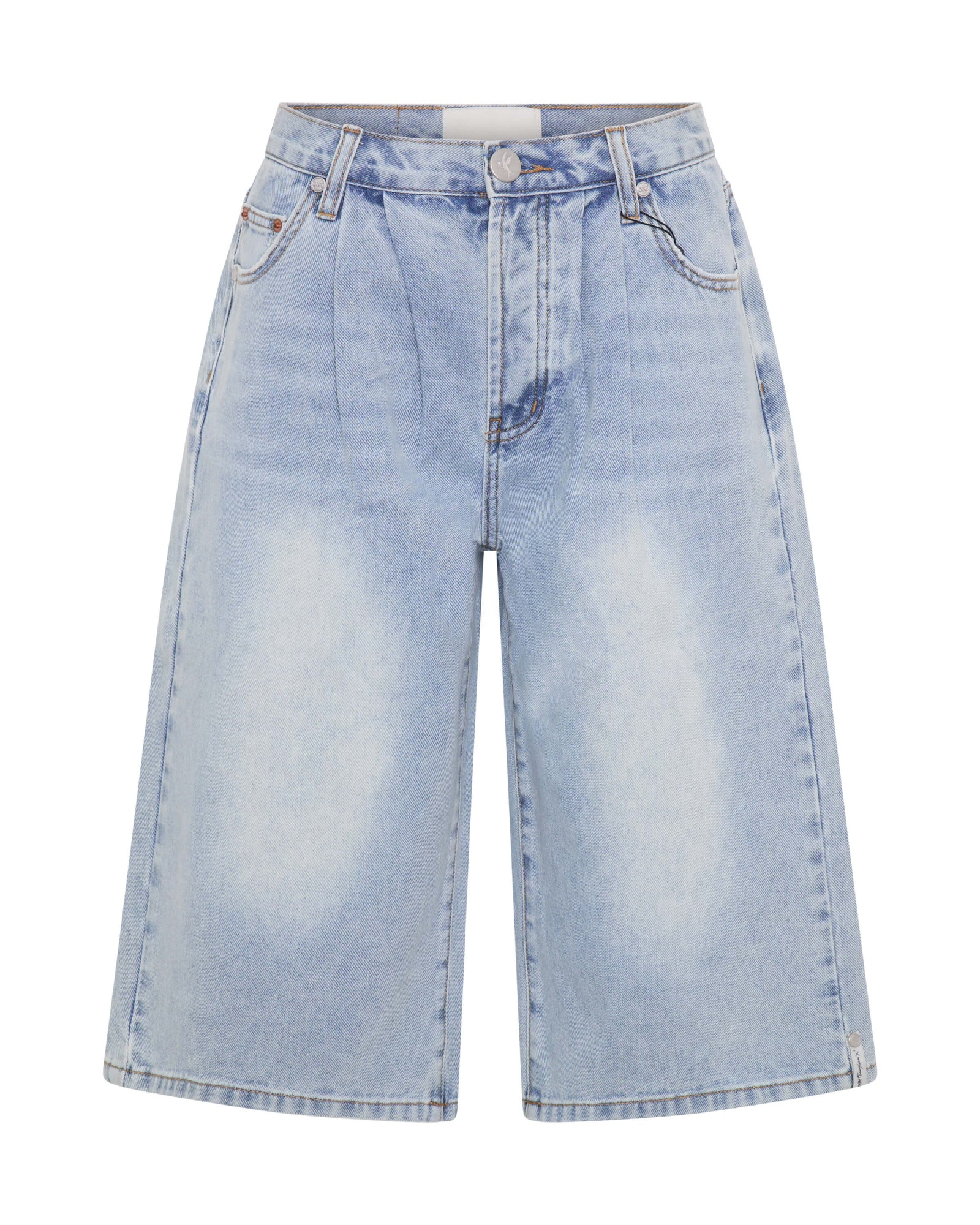 Beastie Low Waist Wide Leg Super Long Length Denim Jorts - Image 6