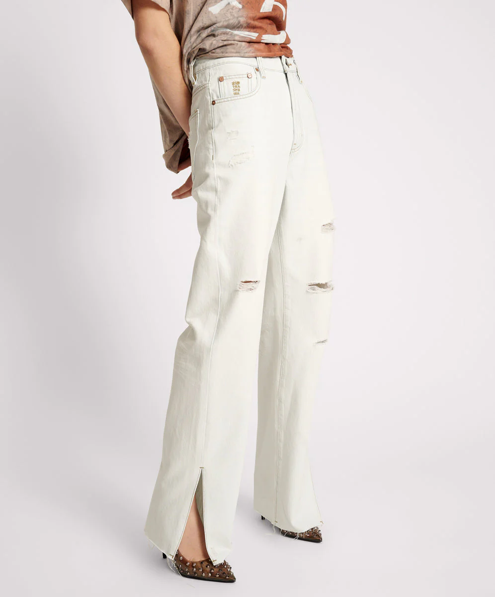 Billie Low Slung Straight Leg Mid Waist Denim Jeans - Bel Air Blue - Image 4