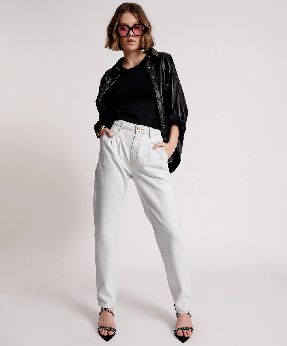 Streetwalkers High Waist Straight Leg Trouser Denim Jeans - Bel Air Blue