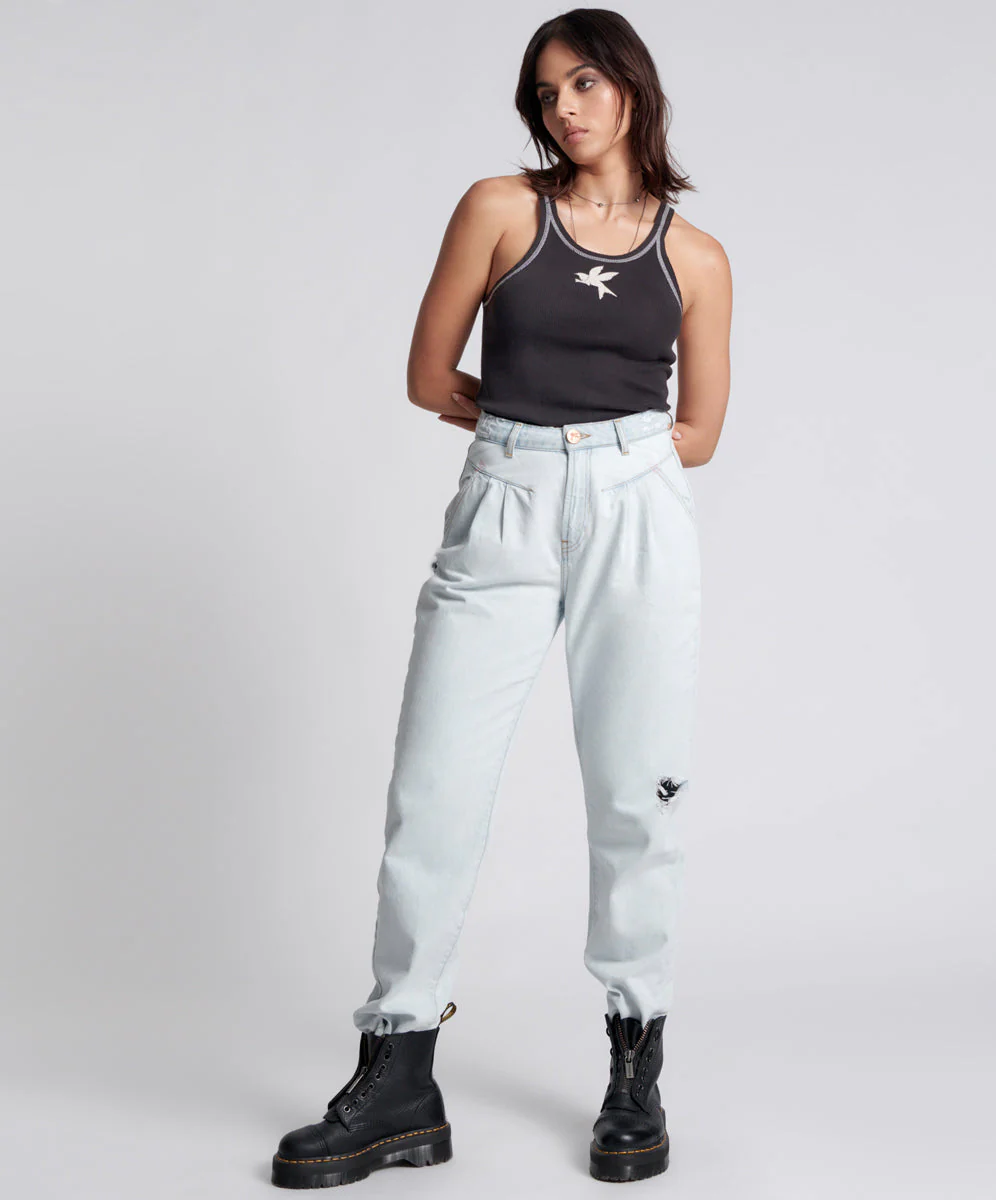 Streetwalkers High Waist Straight Leg Trouser Denim Jeans - Bel Air Blue - Image 2