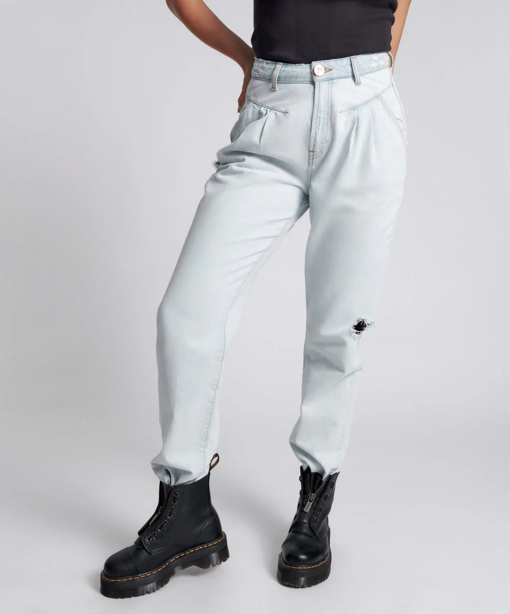Streetwalkers High Waist Straight Leg Trouser Denim Jeans - Bel Air Blue - Image 3