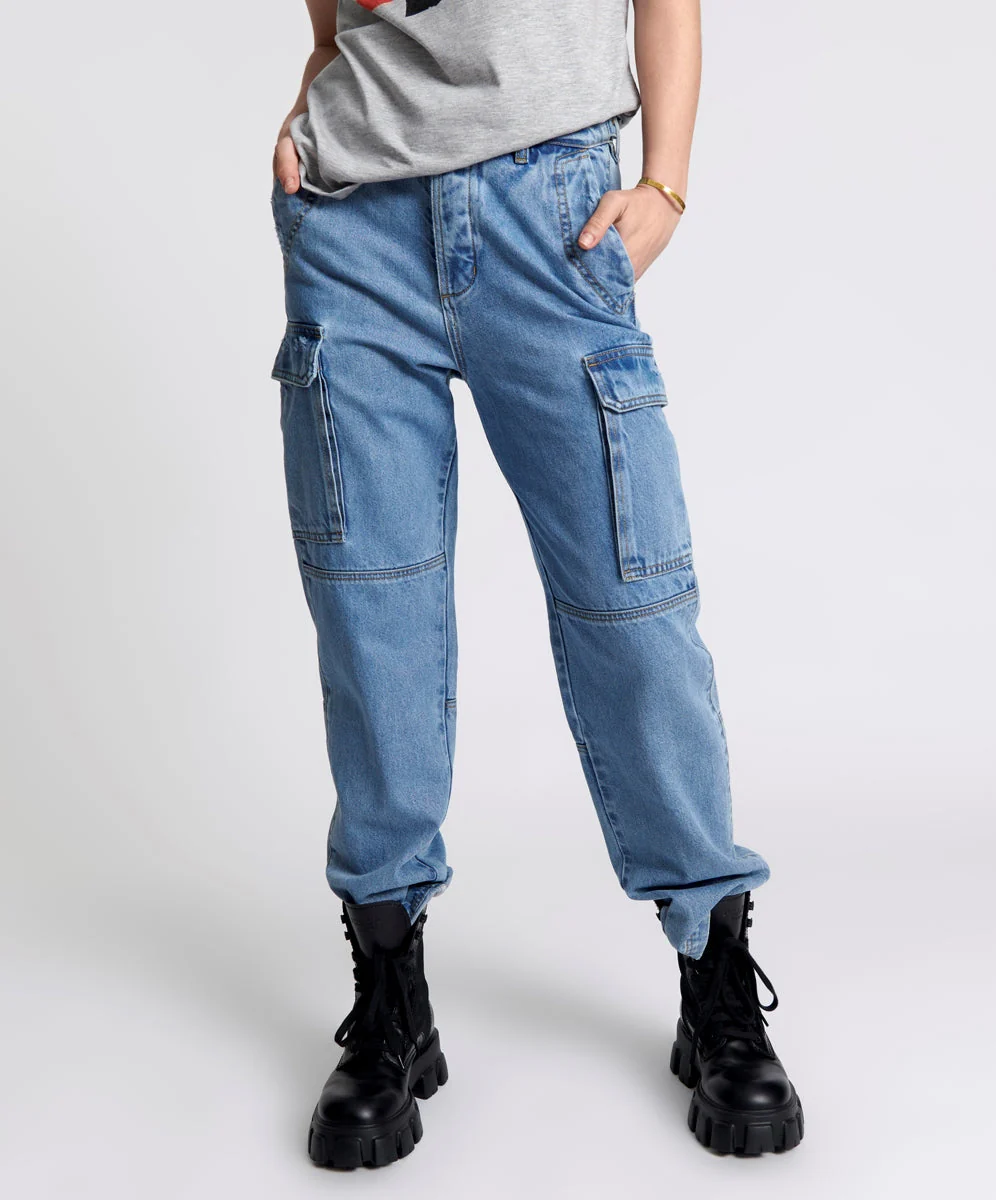 Cargo Motion Denim Jeans - Berlin Blue - Image 2