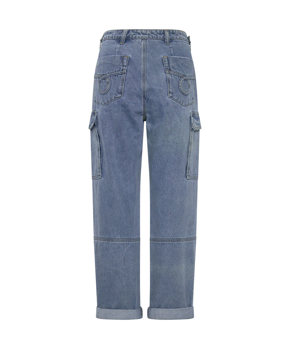 Cargo Motion Denim Jeans - Berlin Blue - Image 7
