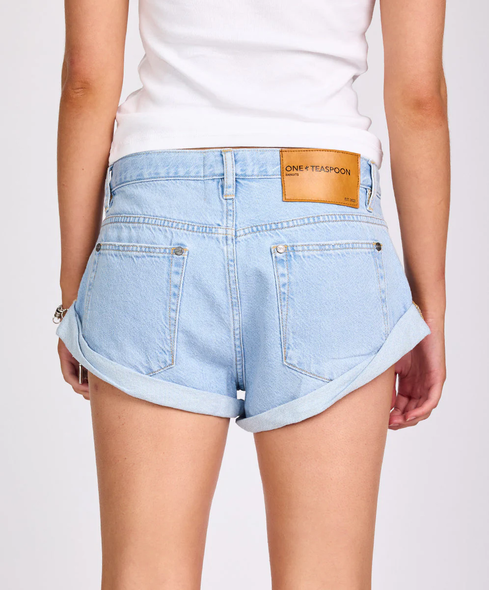 Bandits Low Waist Denim Shorts - Best Blue - Image 5